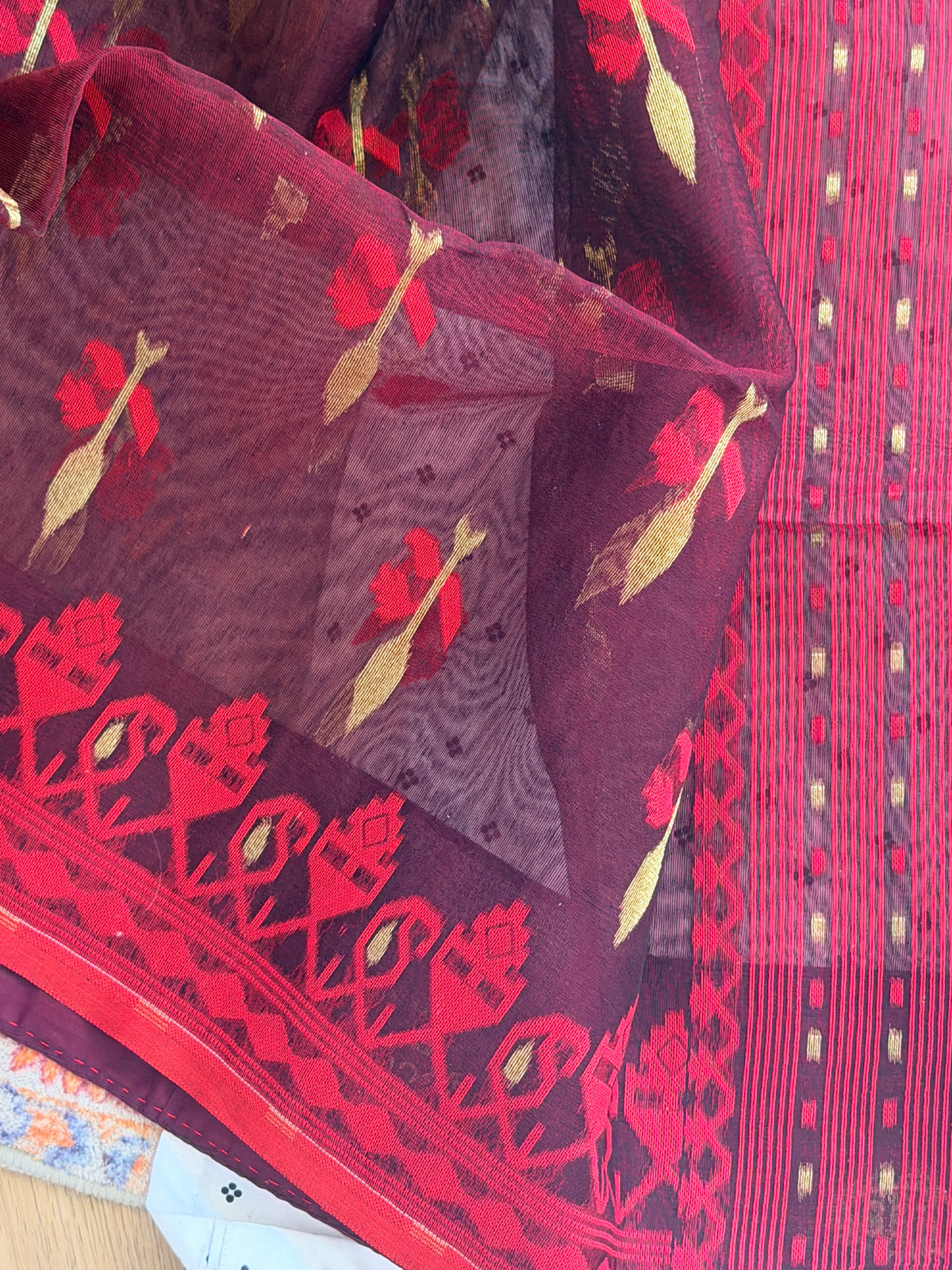 Jamdani Cotton Silk Saree