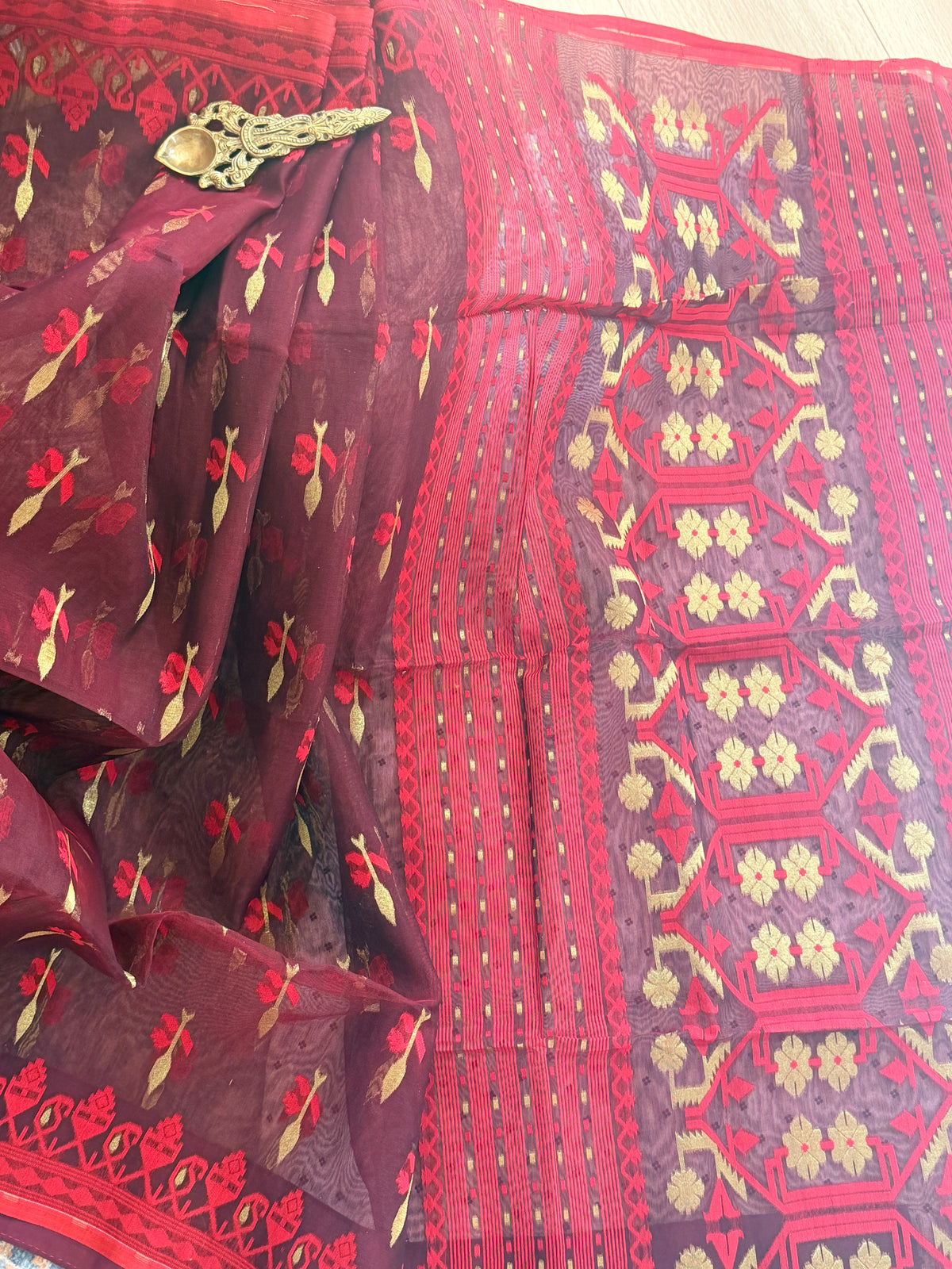 Jamdani Cotton Silk Saree