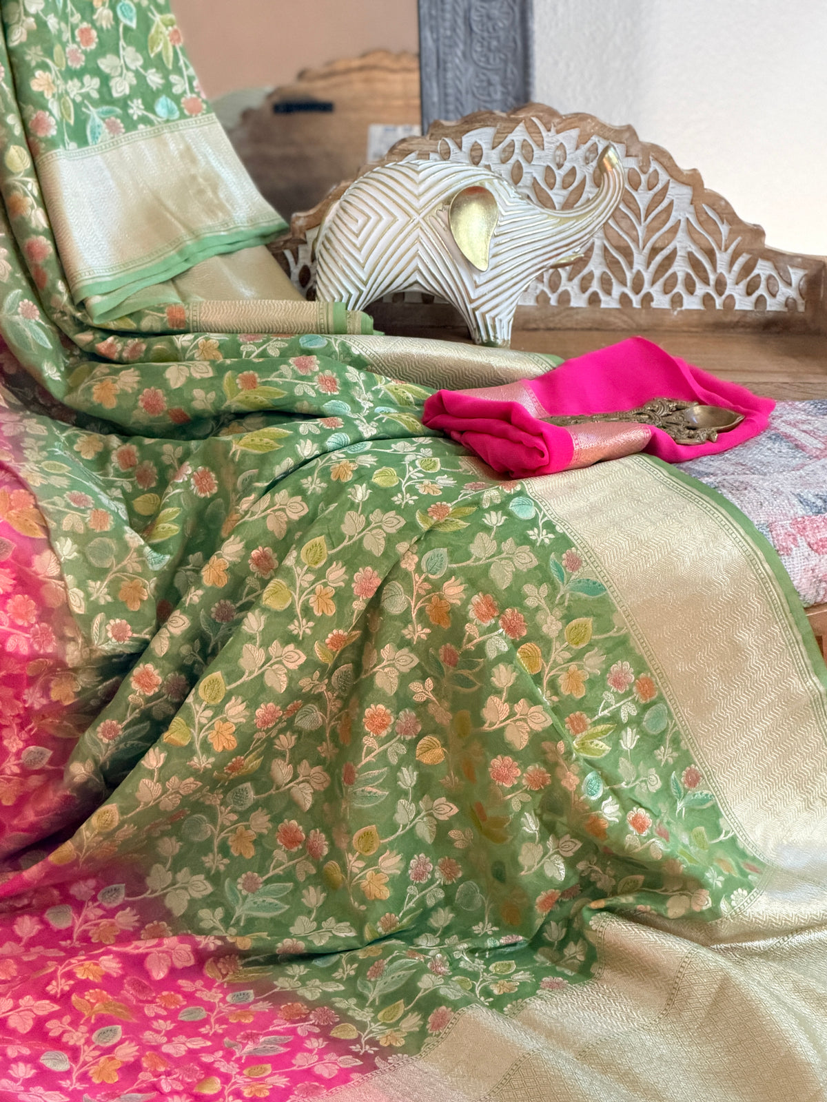Khaddi Georgette Banarasi Saree