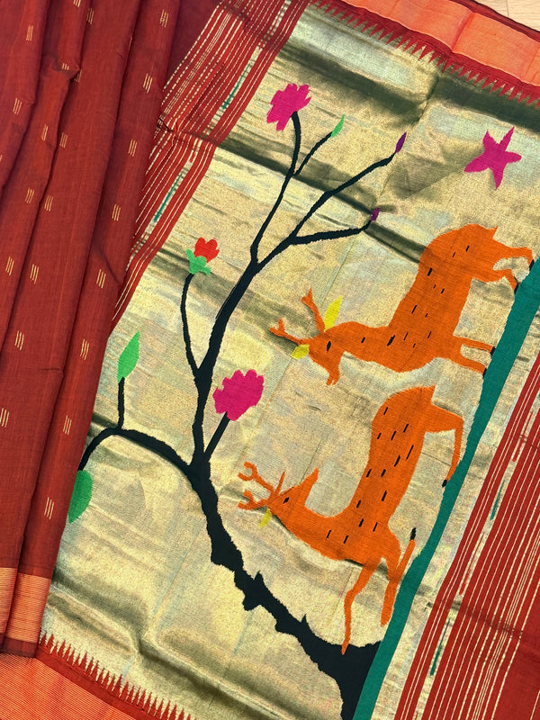 Paithani Cotton handloom saree