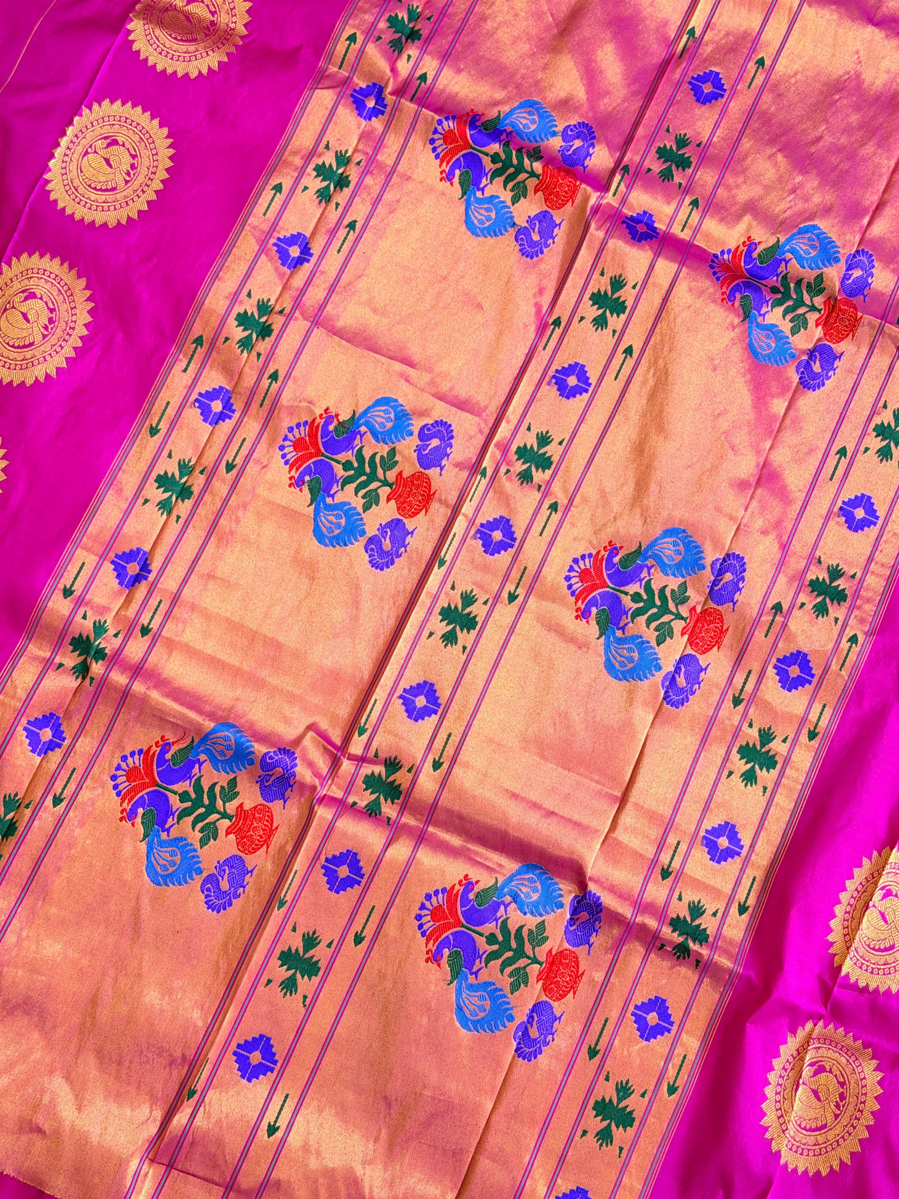 Paithani Pure silk handloom Maharani saree
