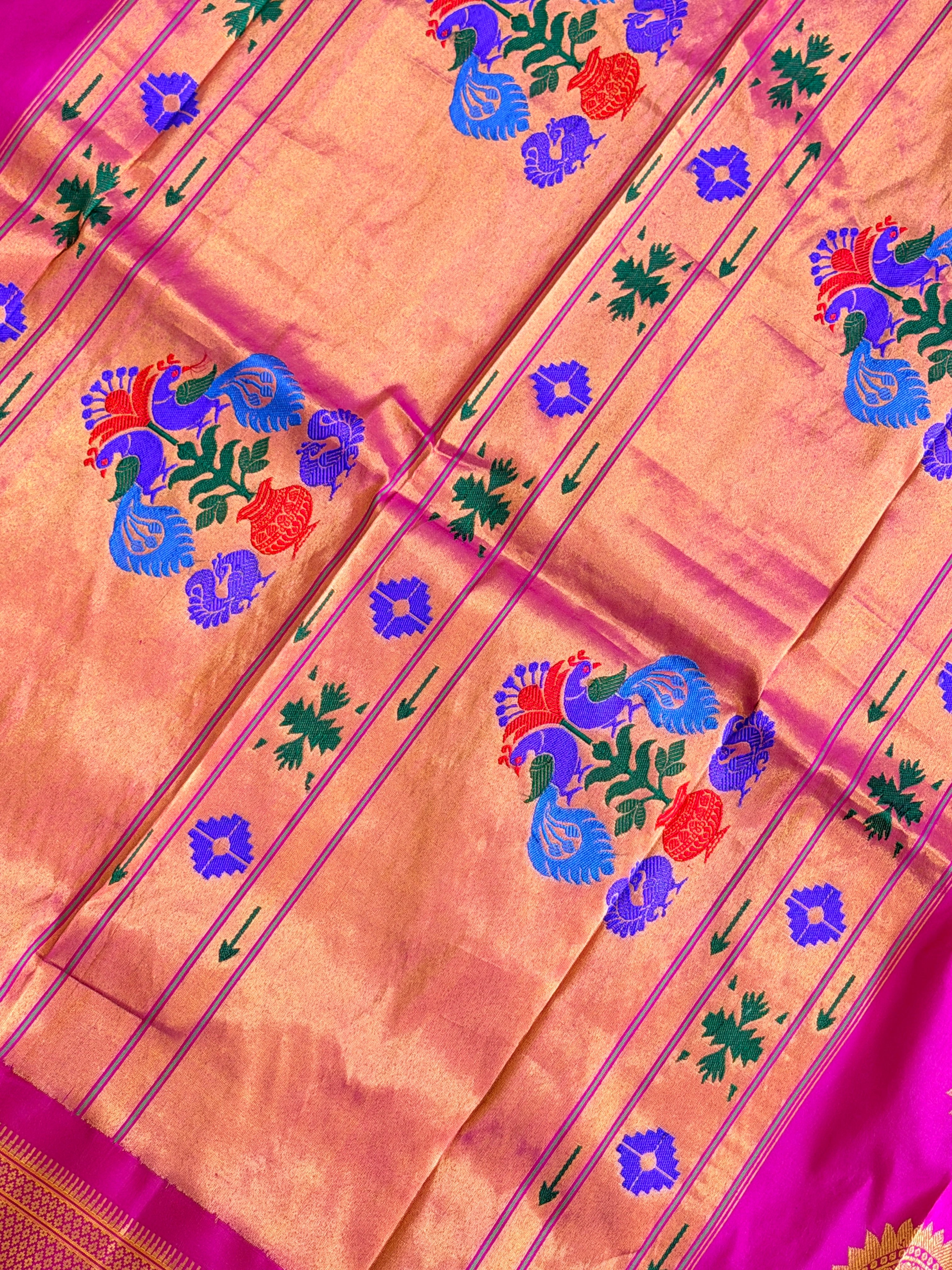 Paithani Pure silk handloom Maharani saree