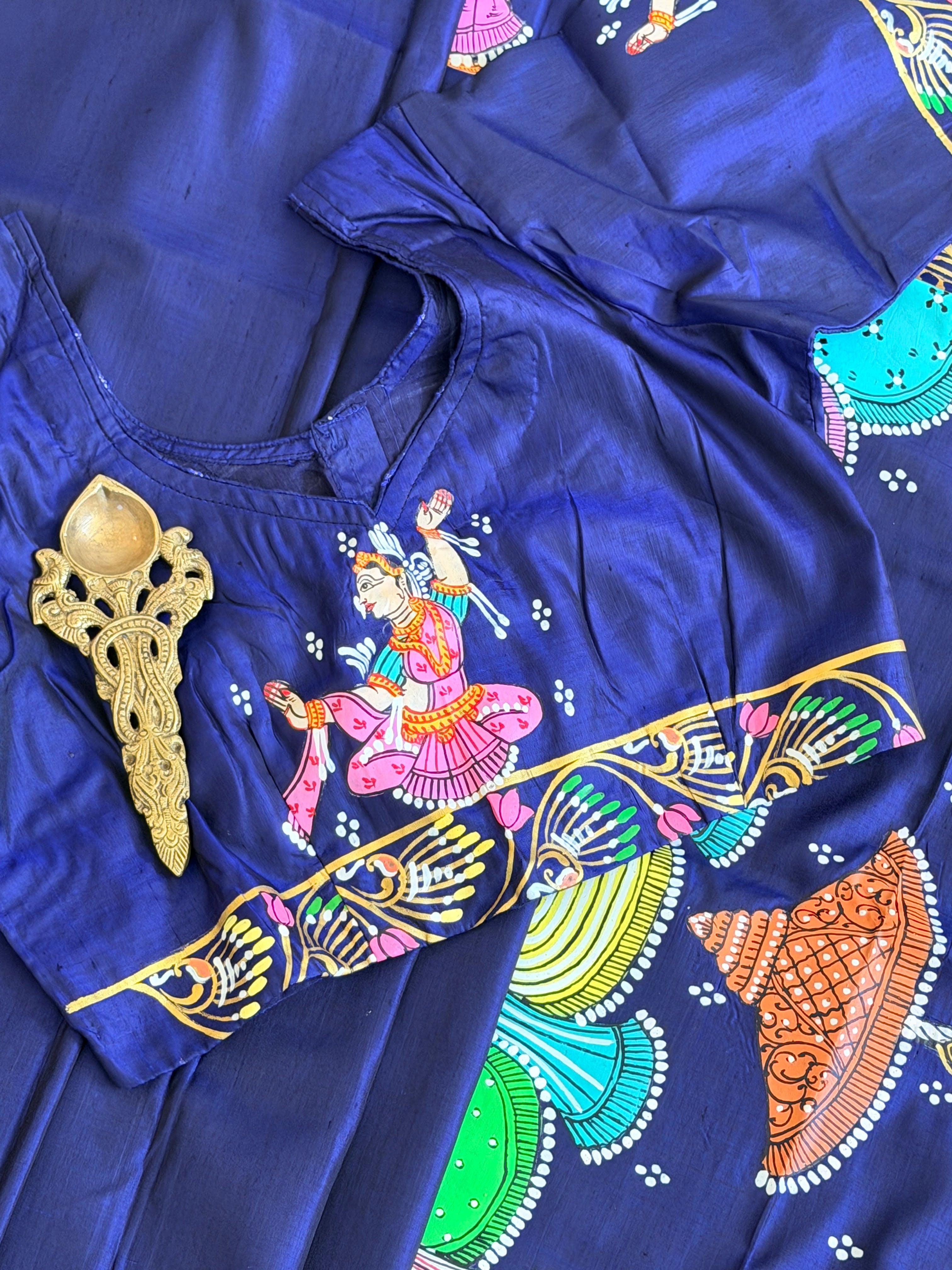 Pattachitra Ram darbar theme saree on pure silk