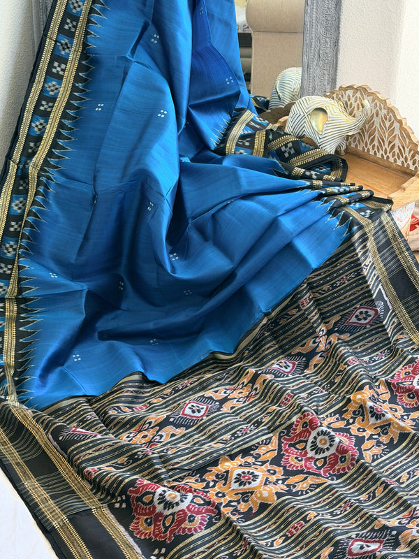 Khandua single border box pasapali odisha handloom saree