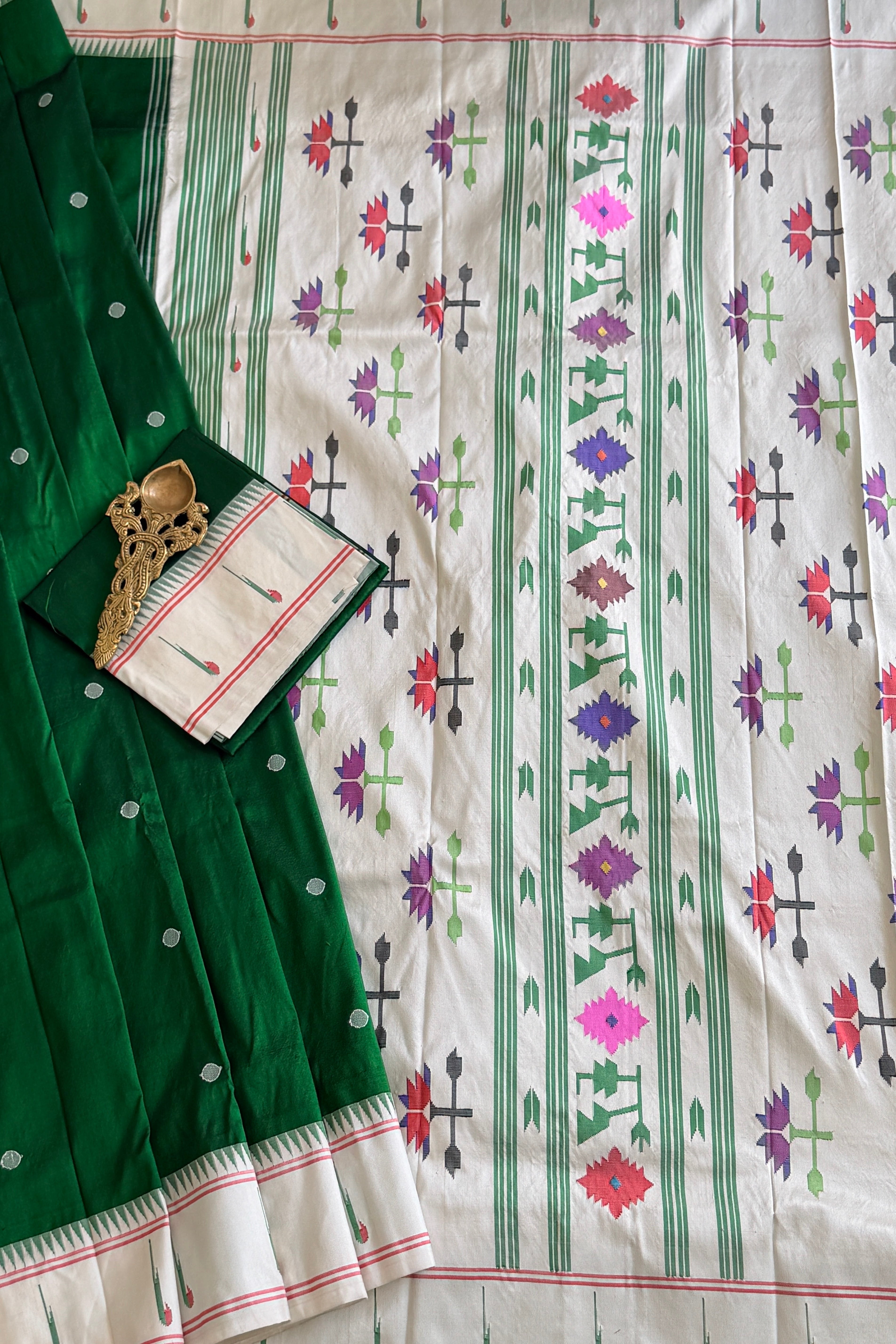 Paithani Muniya border Pure silk handloom saree