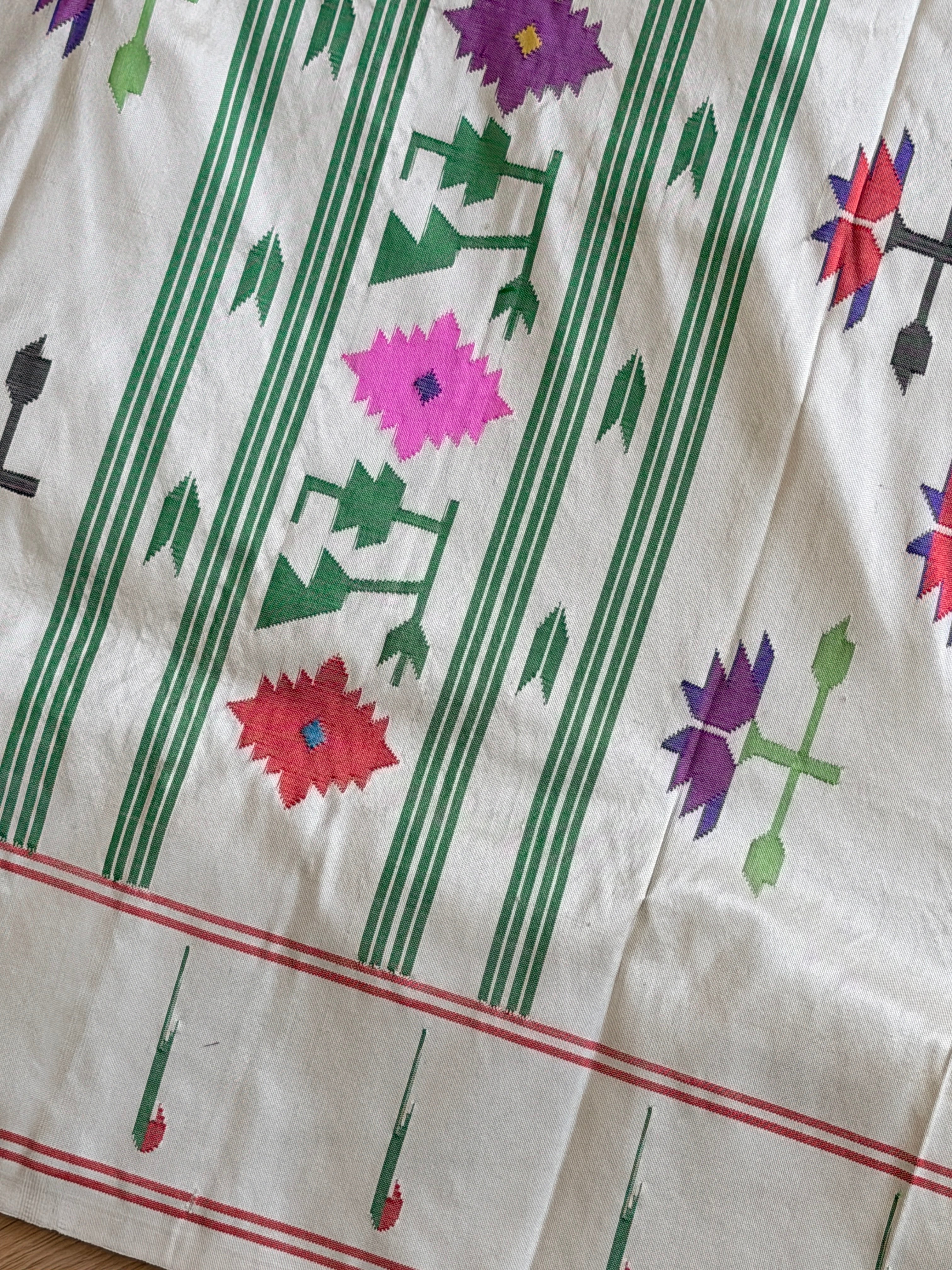 Paithani Muniya border Pure silk handloom saree