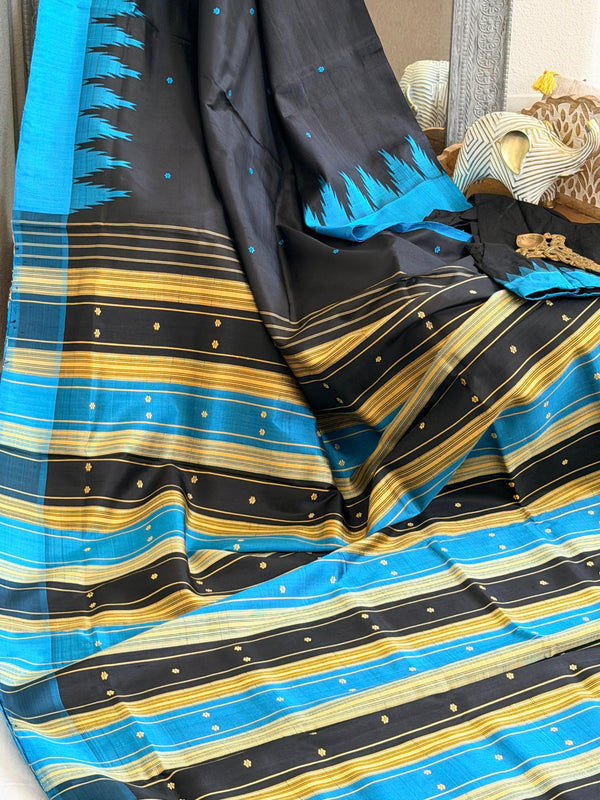 Berhampuri odisha pure silk double pallu saree