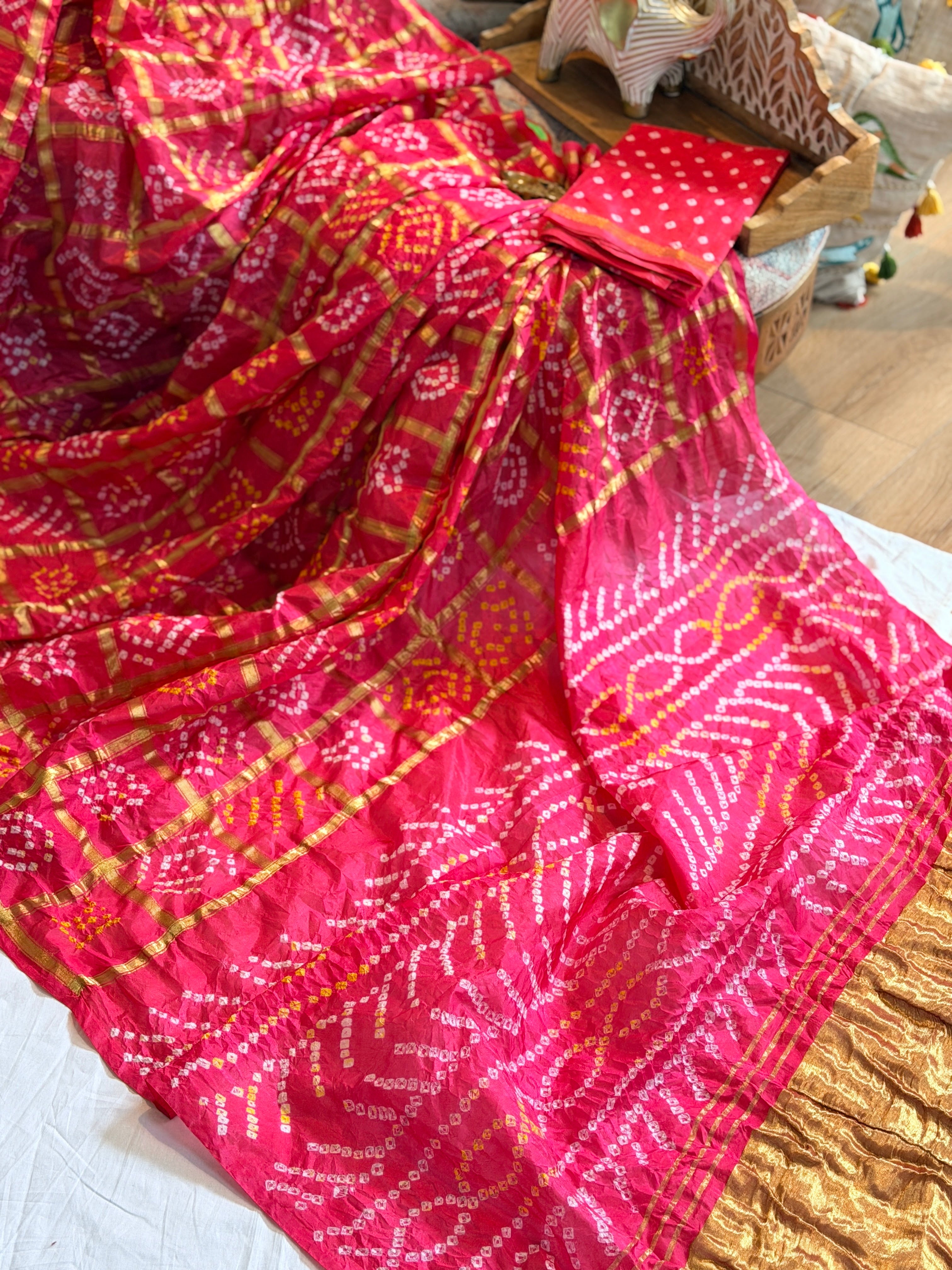 Bandhani Saree on Pure silk
