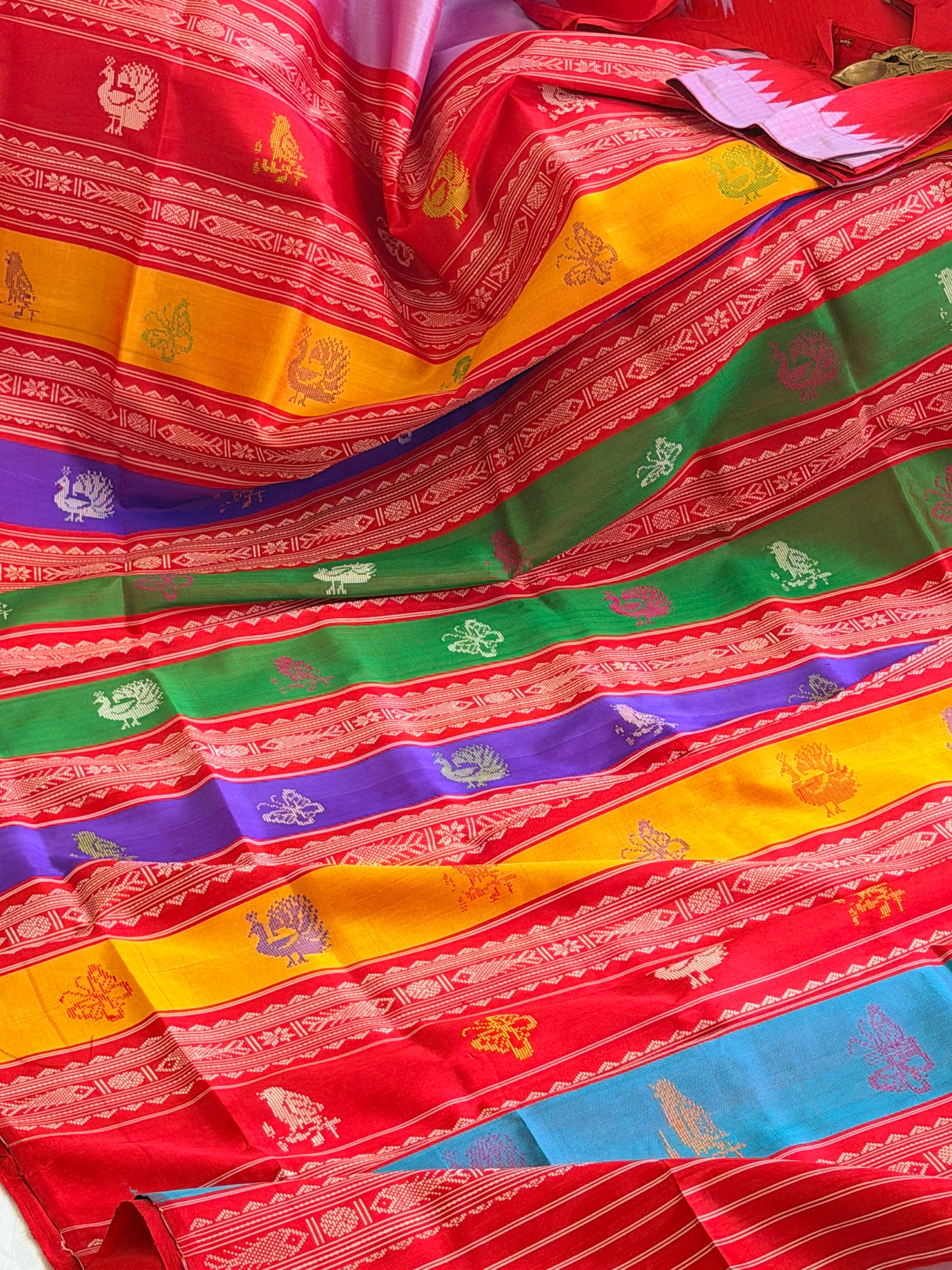 Berhampuri doubble palu odisha handloom saree