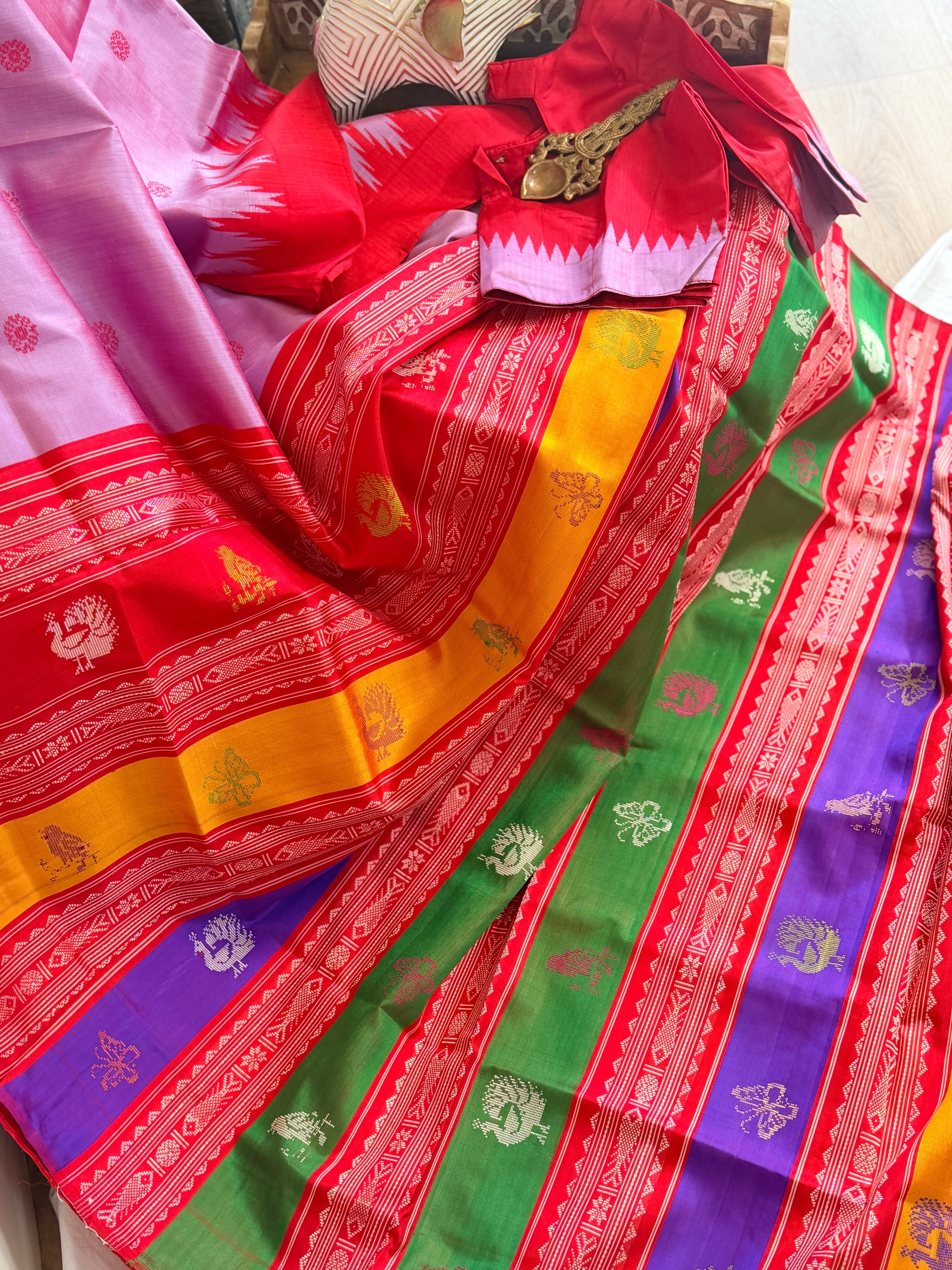 Berhampuri doubble palu odisha handloom saree