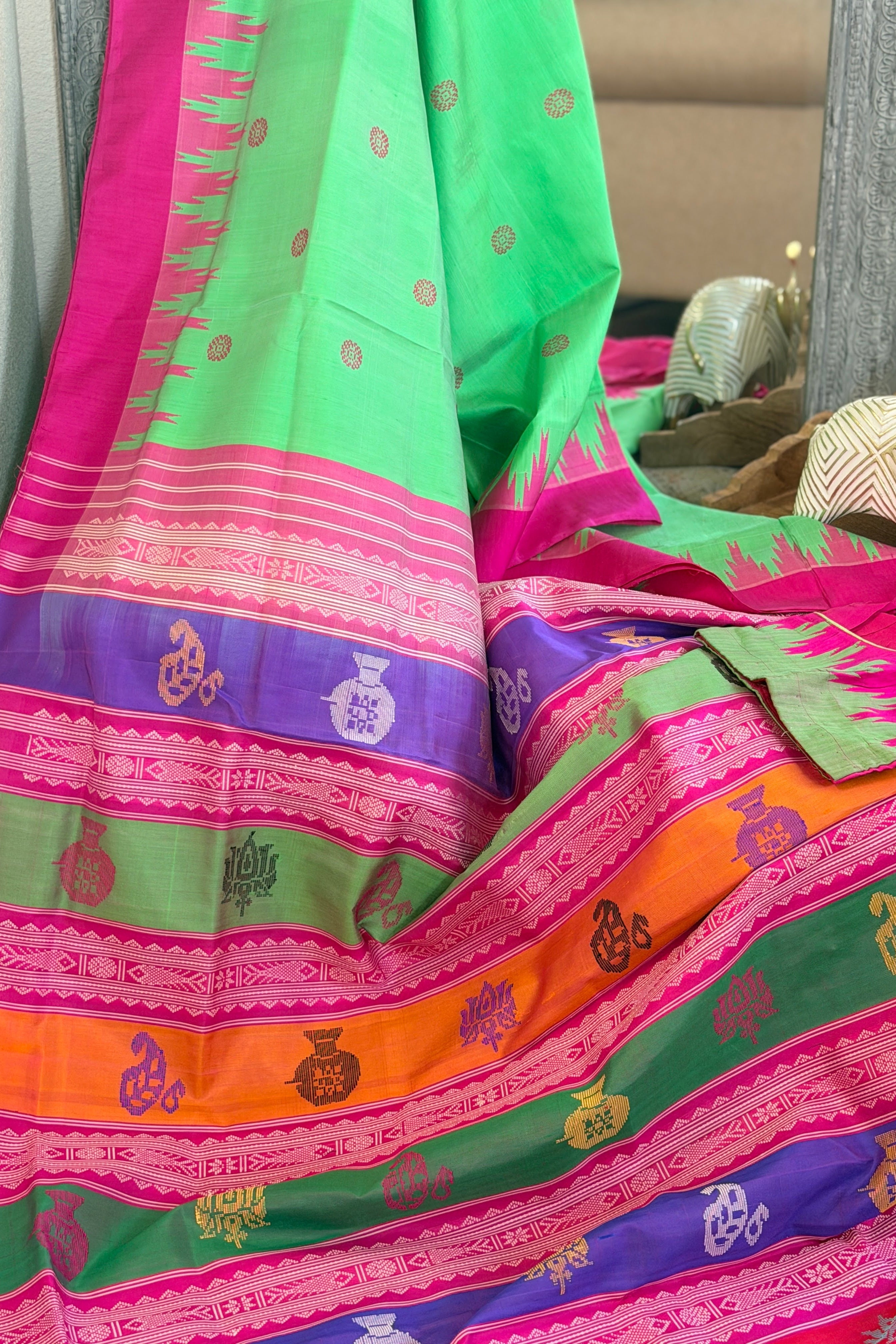 Berhampuri doubble palu odisha handloom saree
