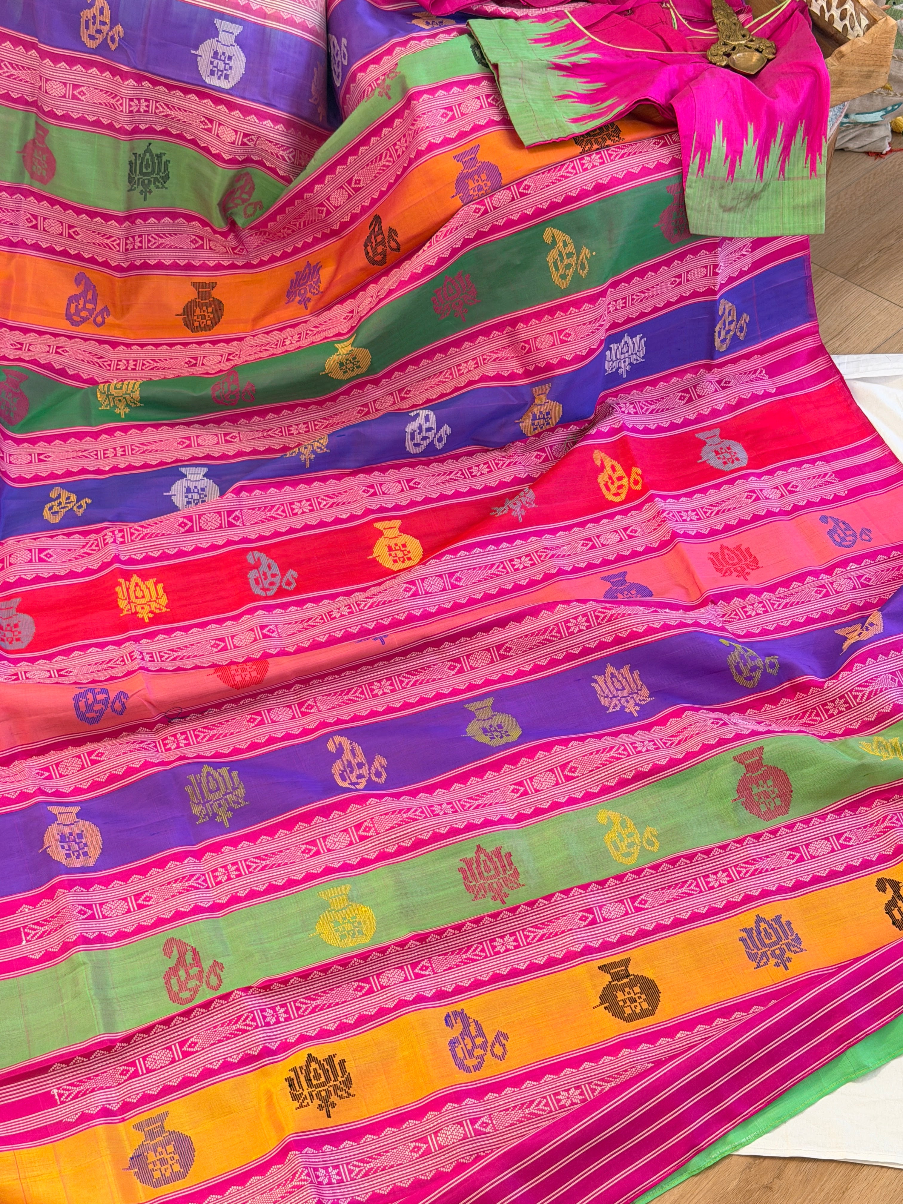 Berhampuri doubble palu odisha handloom saree