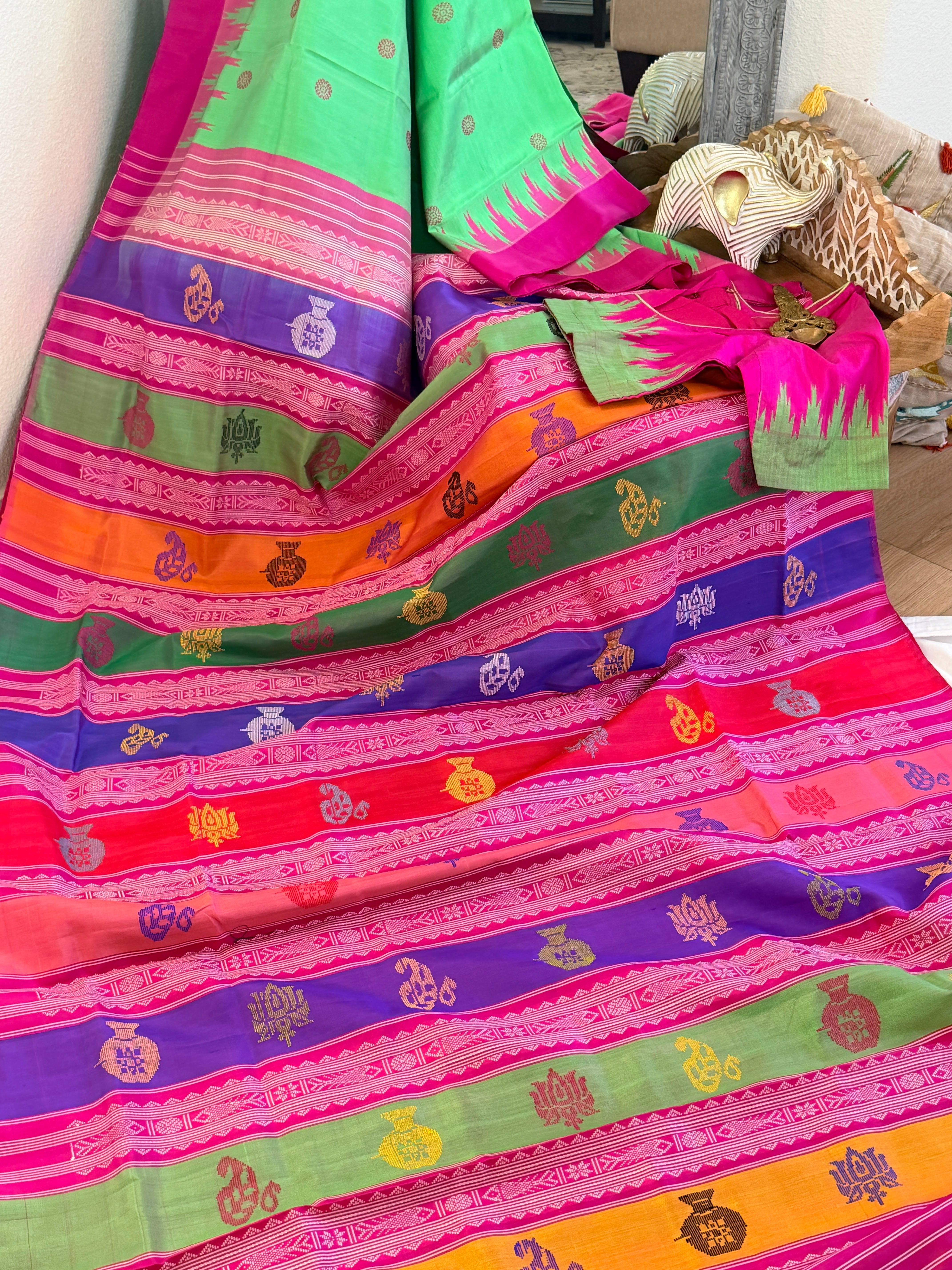 Berhampuri doubble palu odisha handloom saree