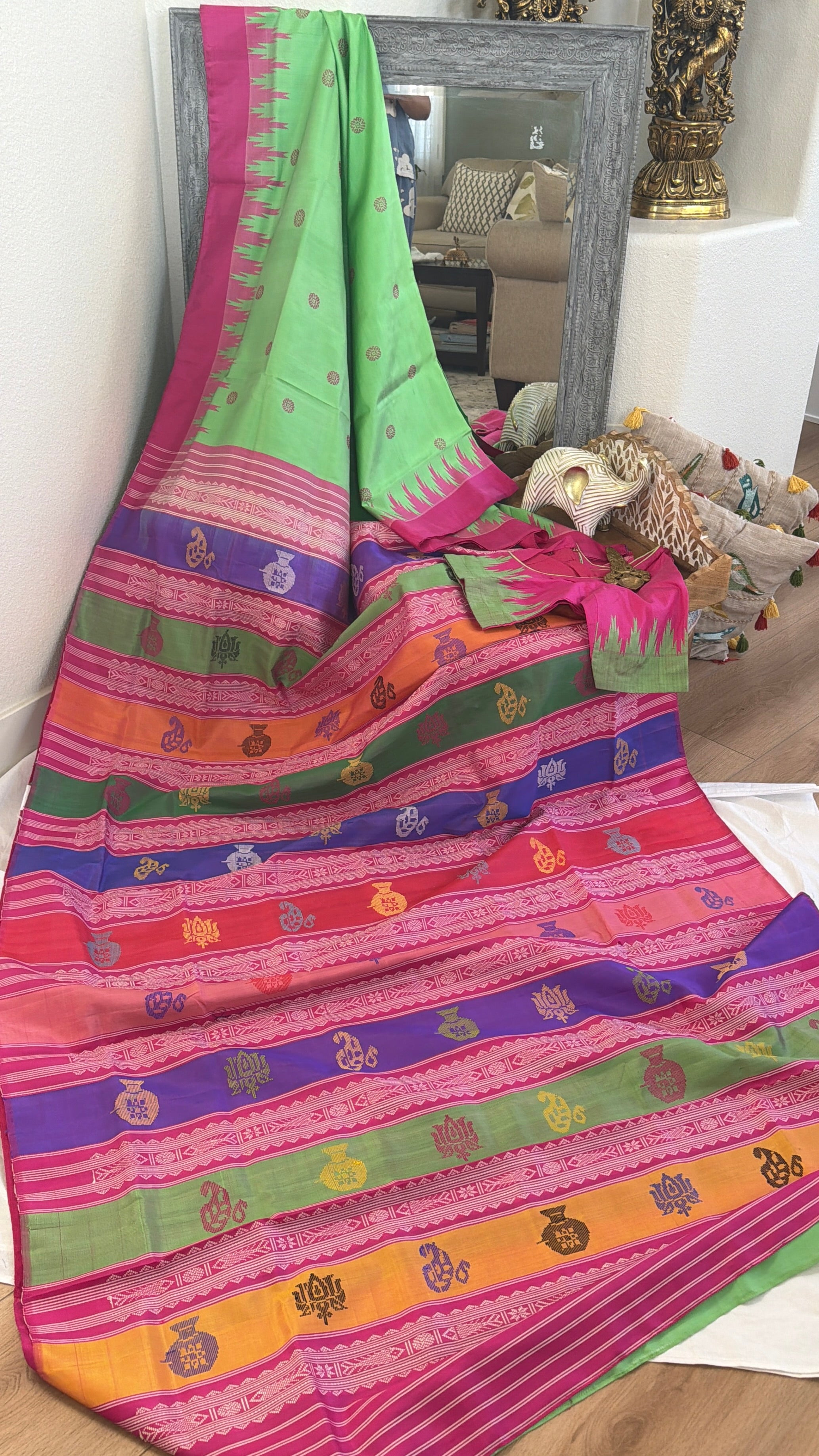 Berhampuri doubble palu odisha handloom saree