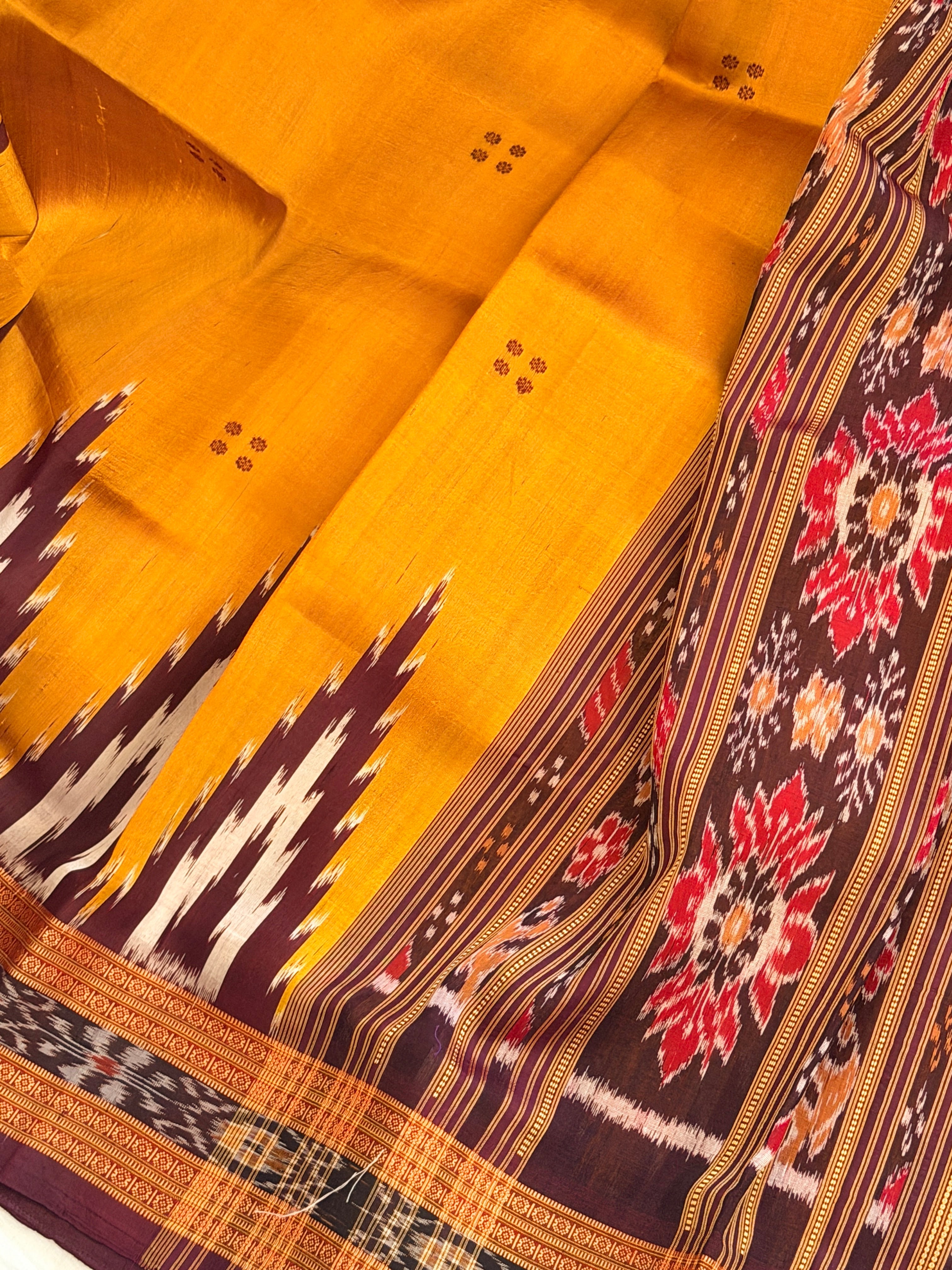 Big temple khandua odisha silk saree