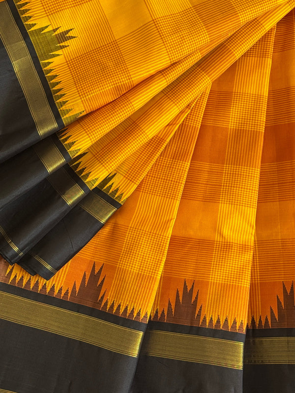 Kanjeevaram Handloom Pure Silk Kattam Saree