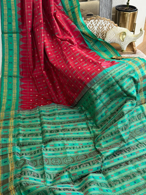 Odisha Hazar Butta Tussar Mulberry Silk Handloom Saree