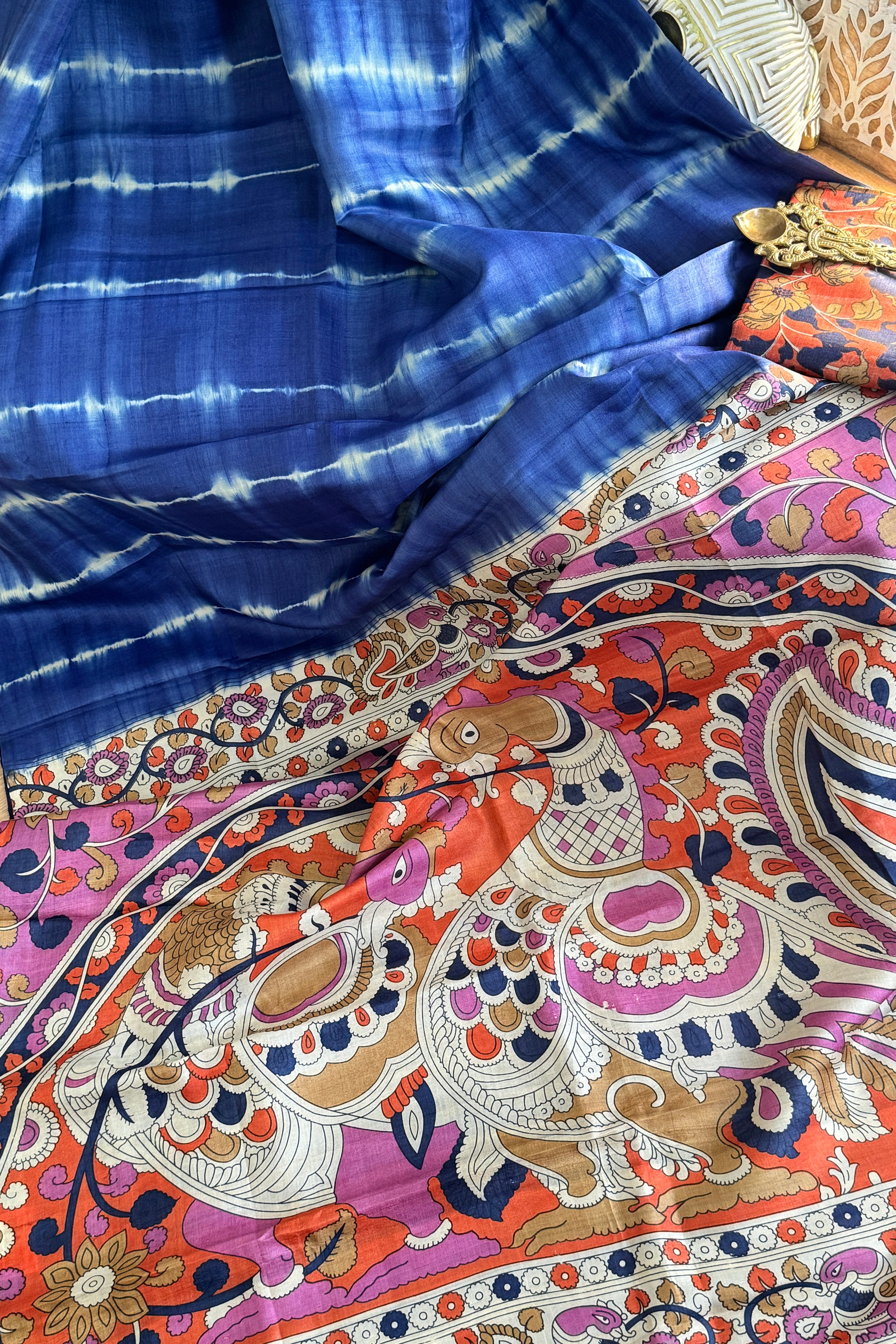 Murshidabad silk Shibori Dye Saree