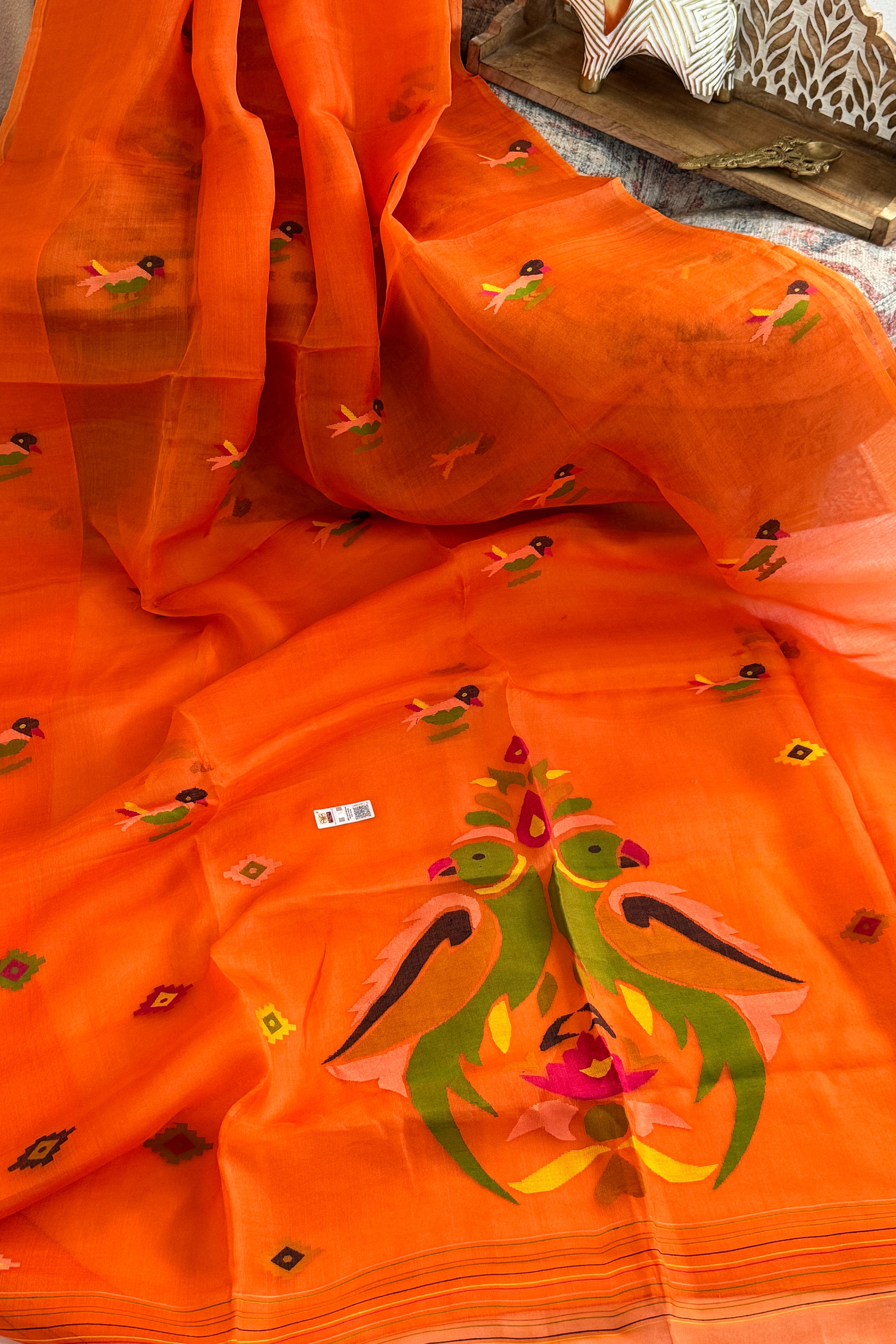 Jamdani Pure Muslin Saree