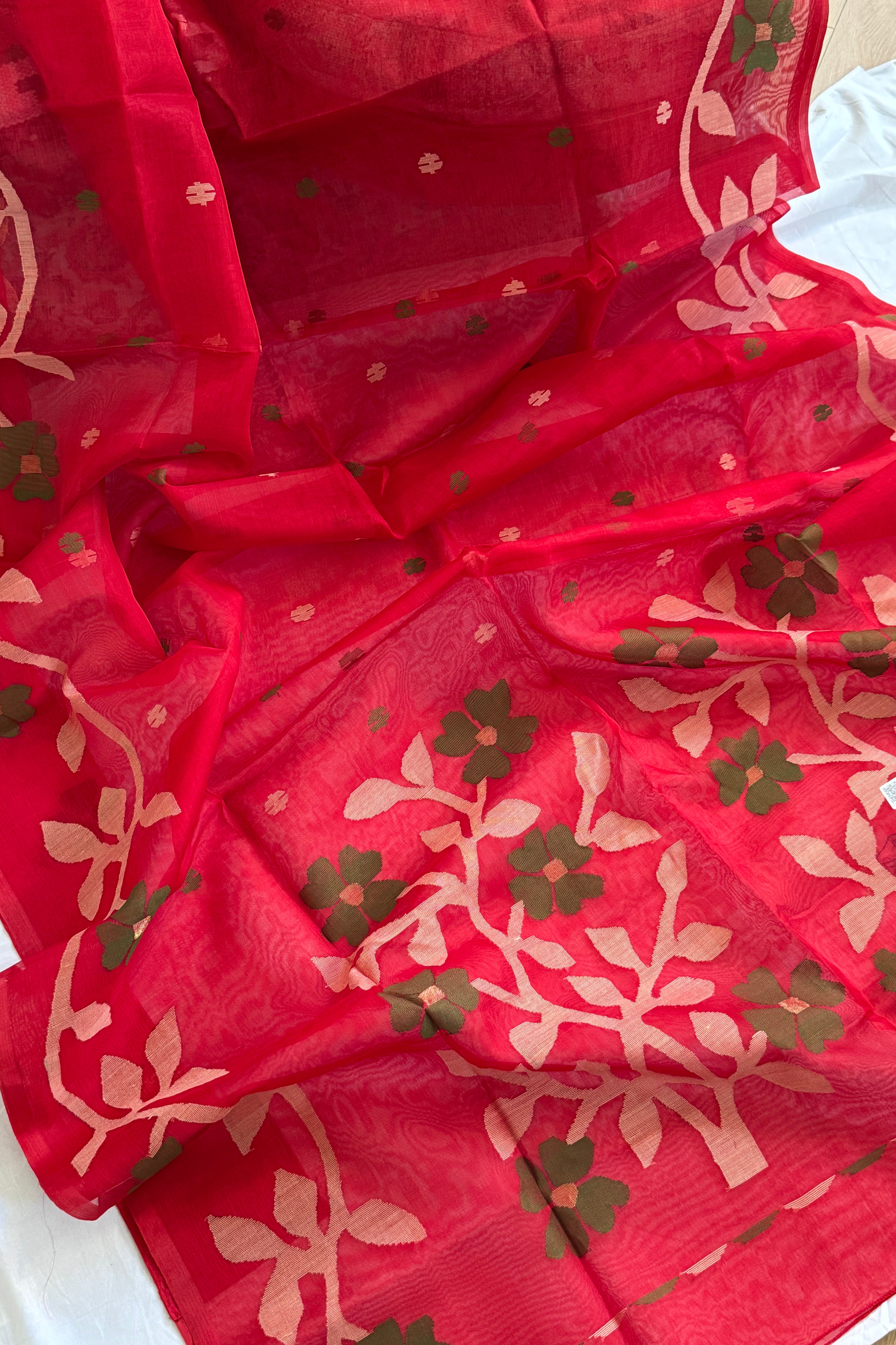 Jamdani Pure Muslin Saree