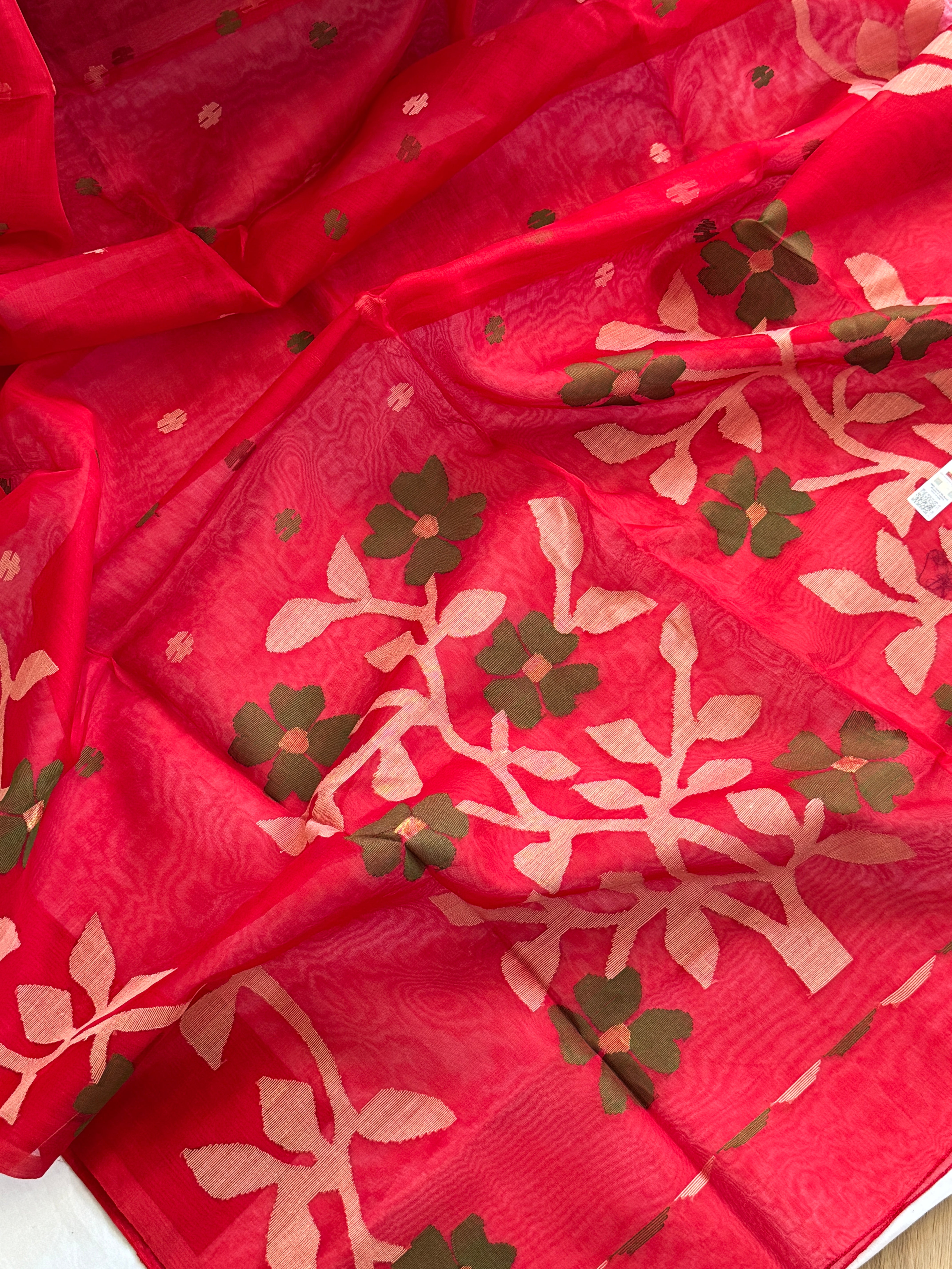 Jamdani Pure Muslin Saree