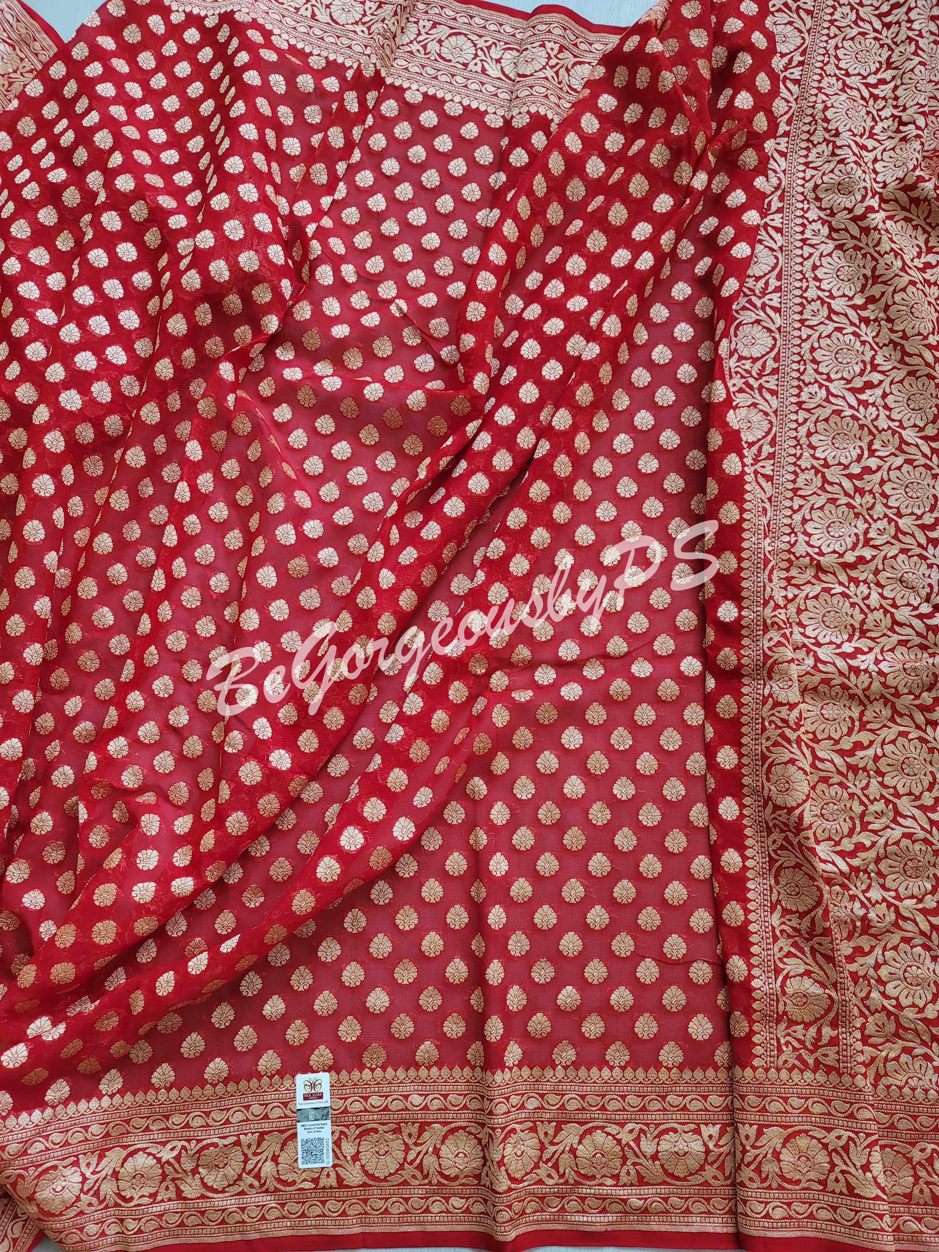 Khaddi georgette banarasi saree