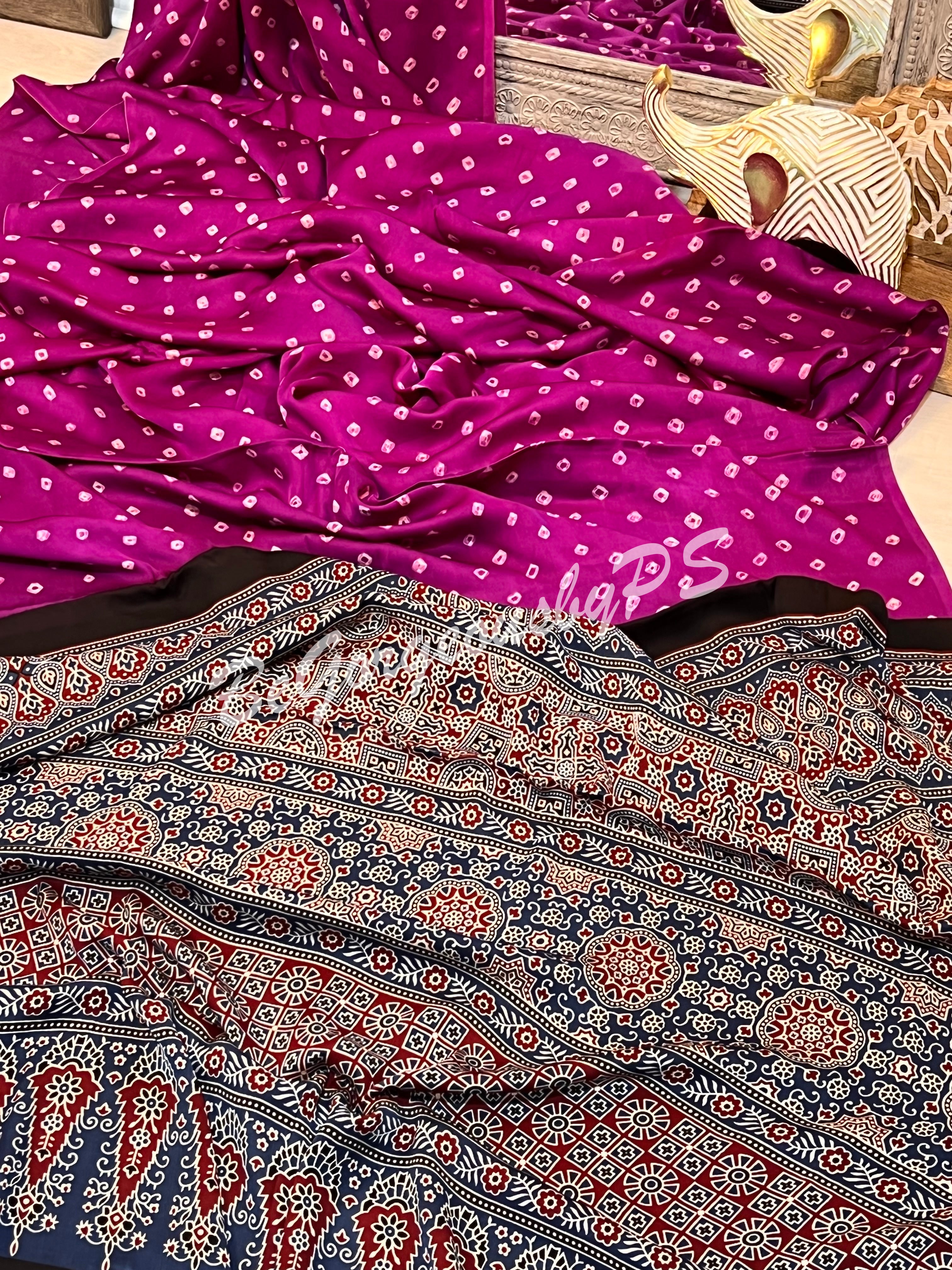 BANDHEJ AJRAK PURPLE