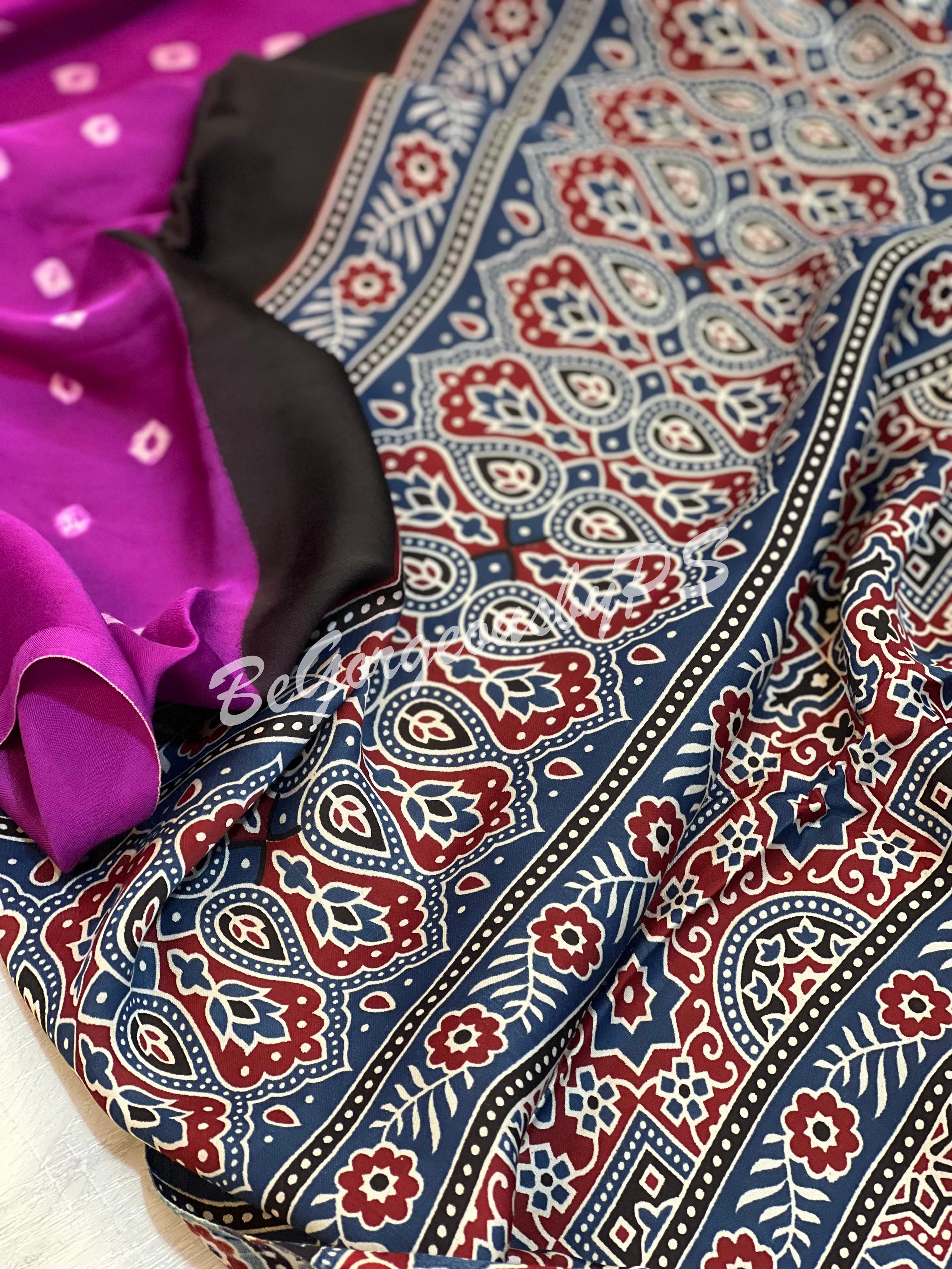 BANDHEJ AJRAK PURPLE