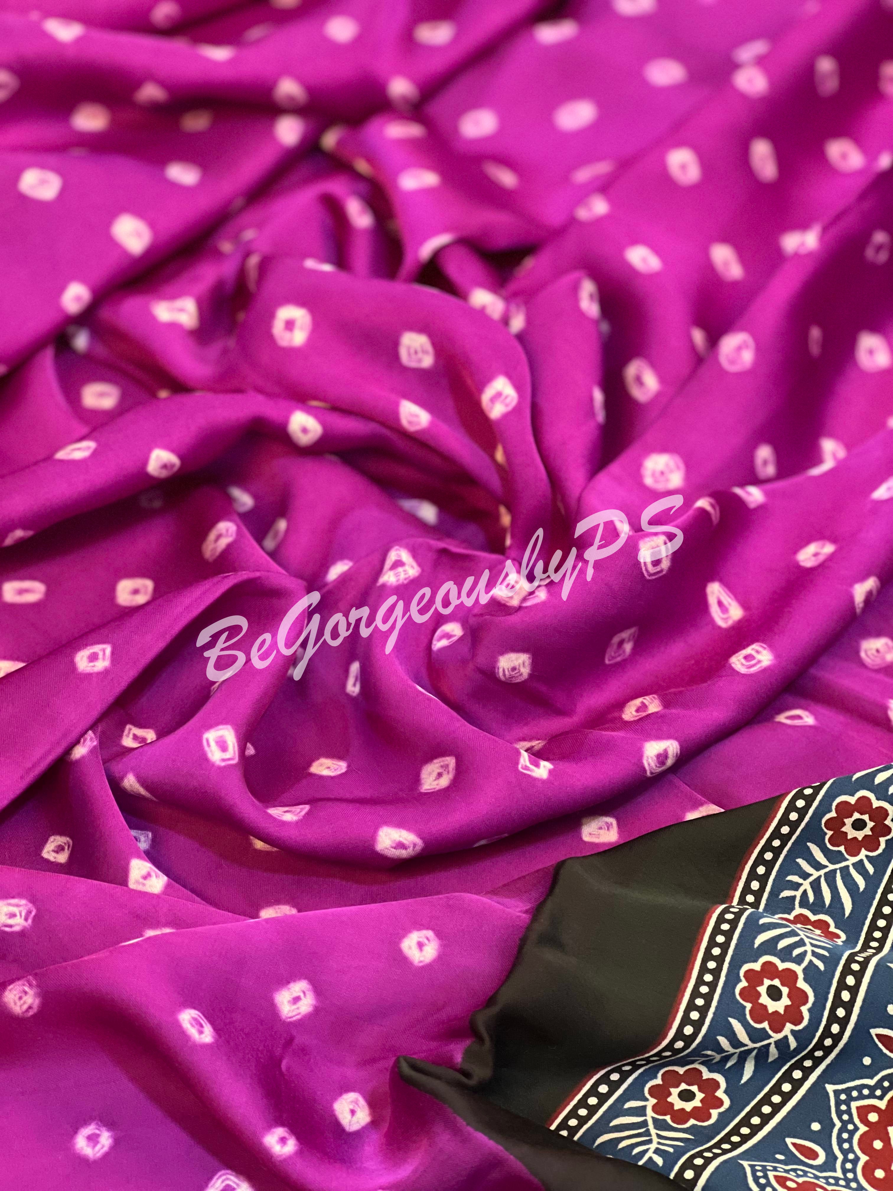 BANDHEJ AJRAK PURPLE