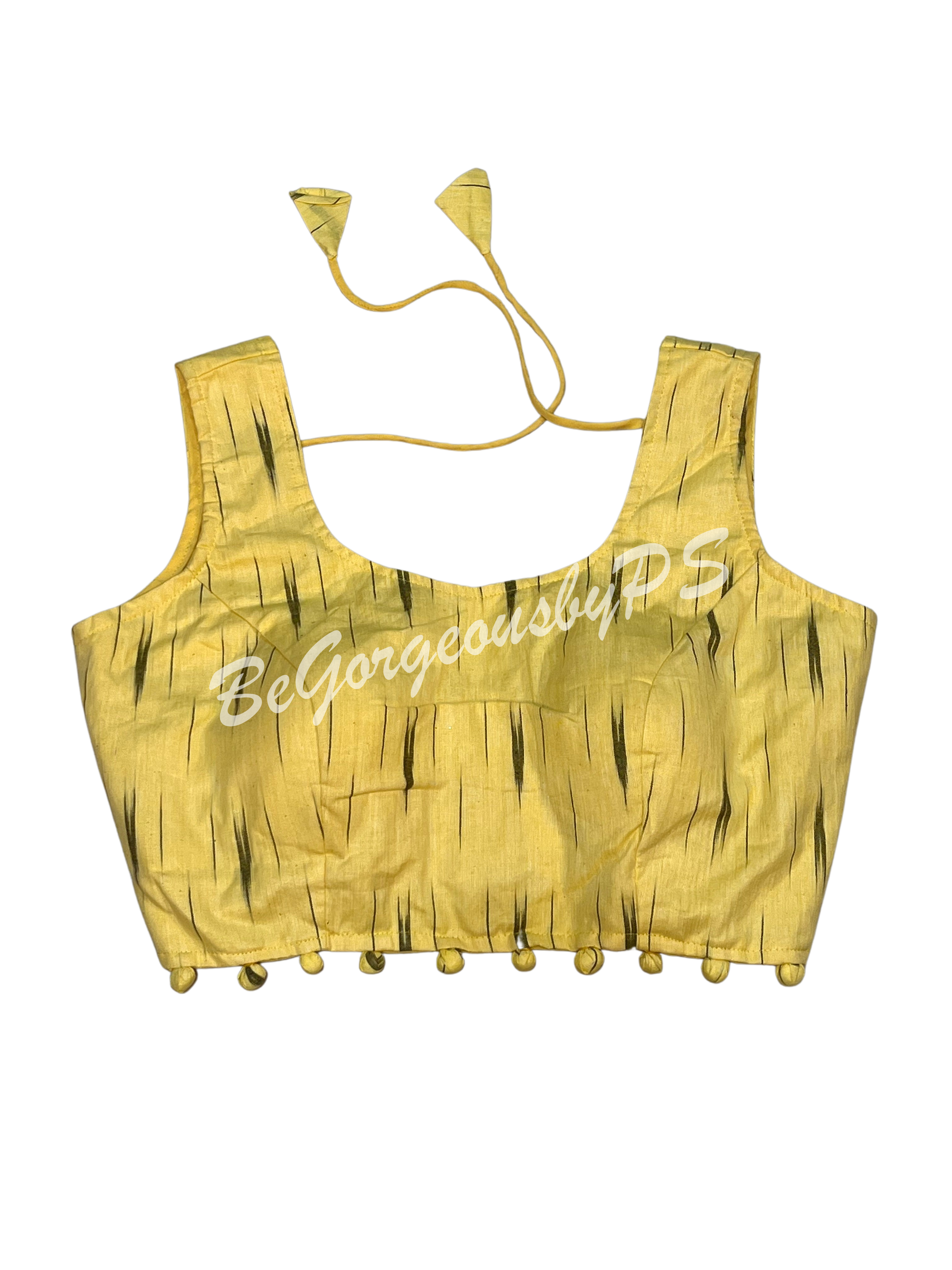 IKKAT POMPOM YELLOW