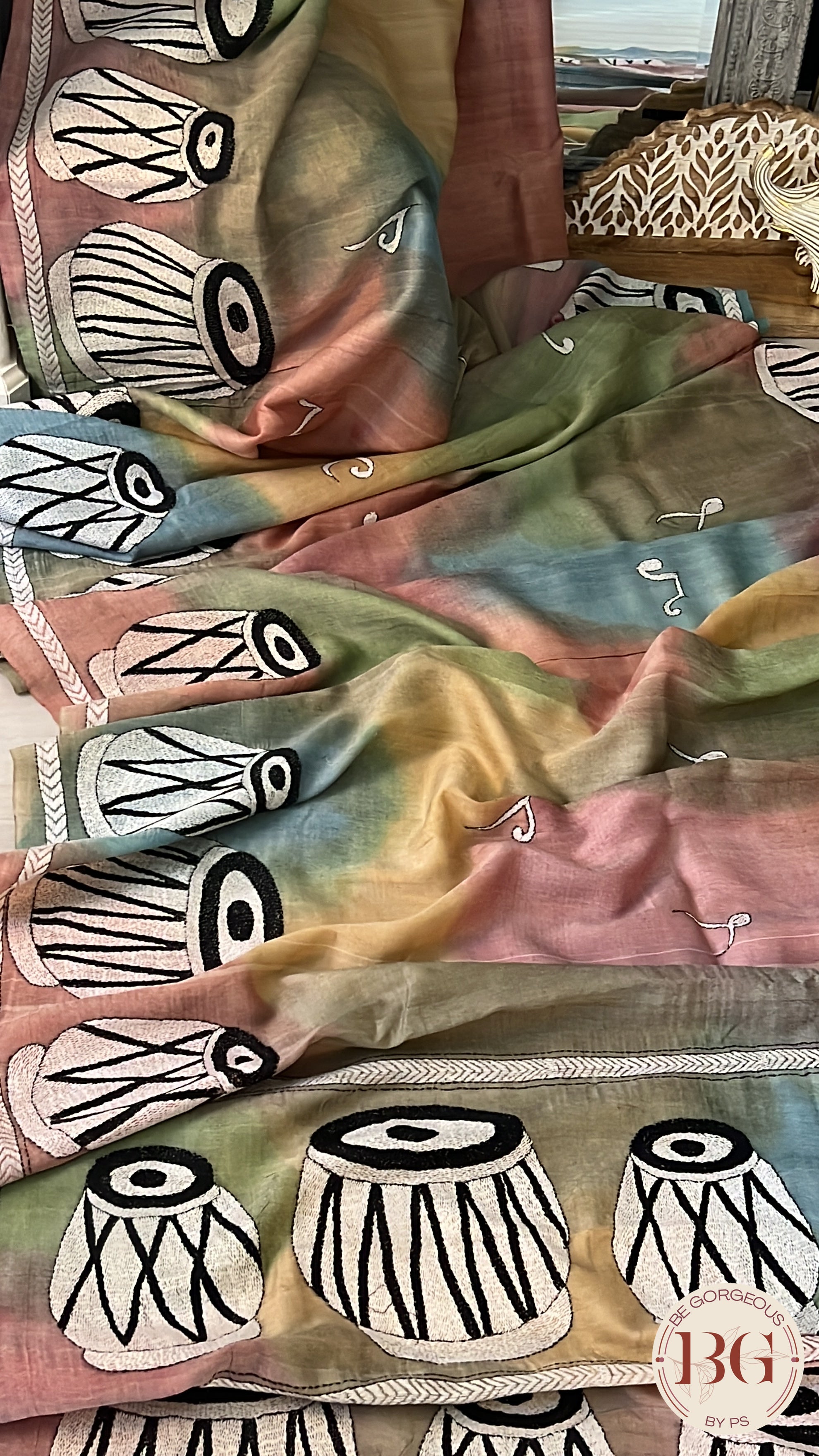 Kantha on bangalore silk