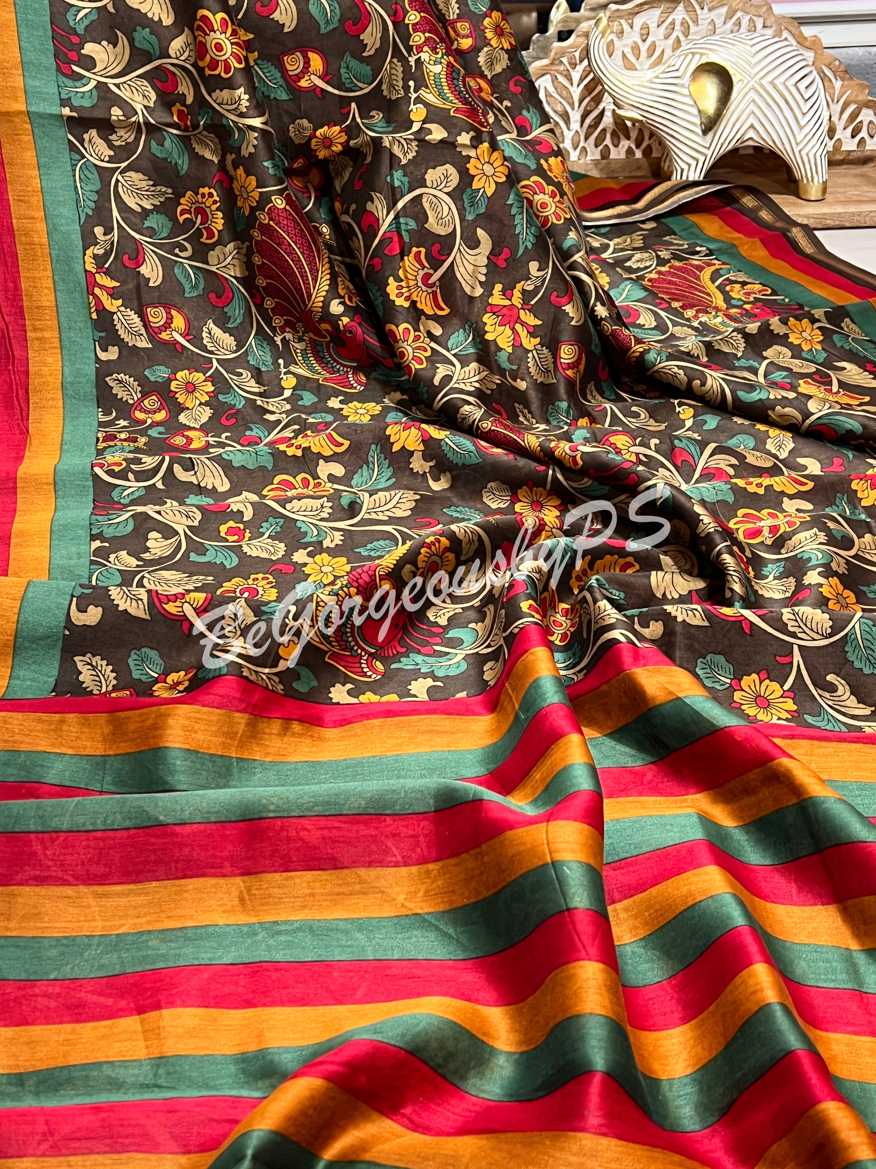 CHANDERI KALAMKARI printed 1