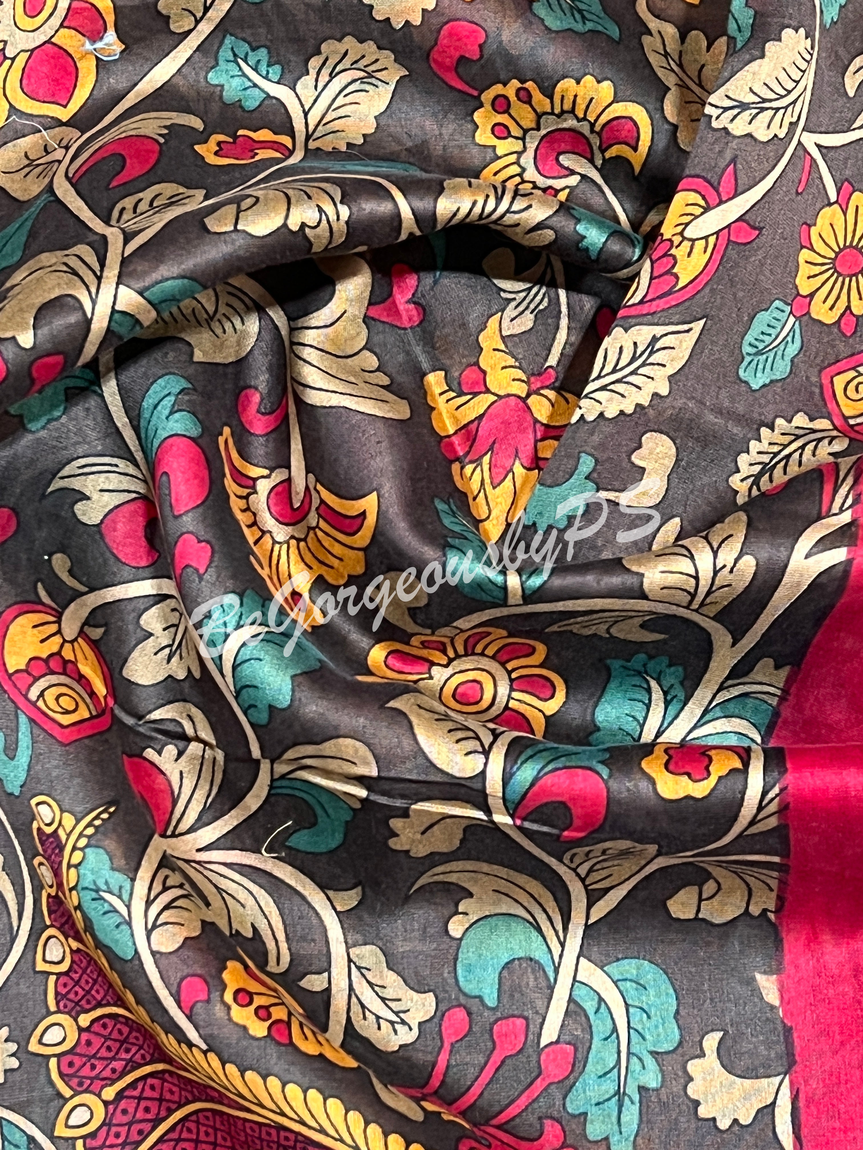 CHANDERI KALAMKARI printed 1