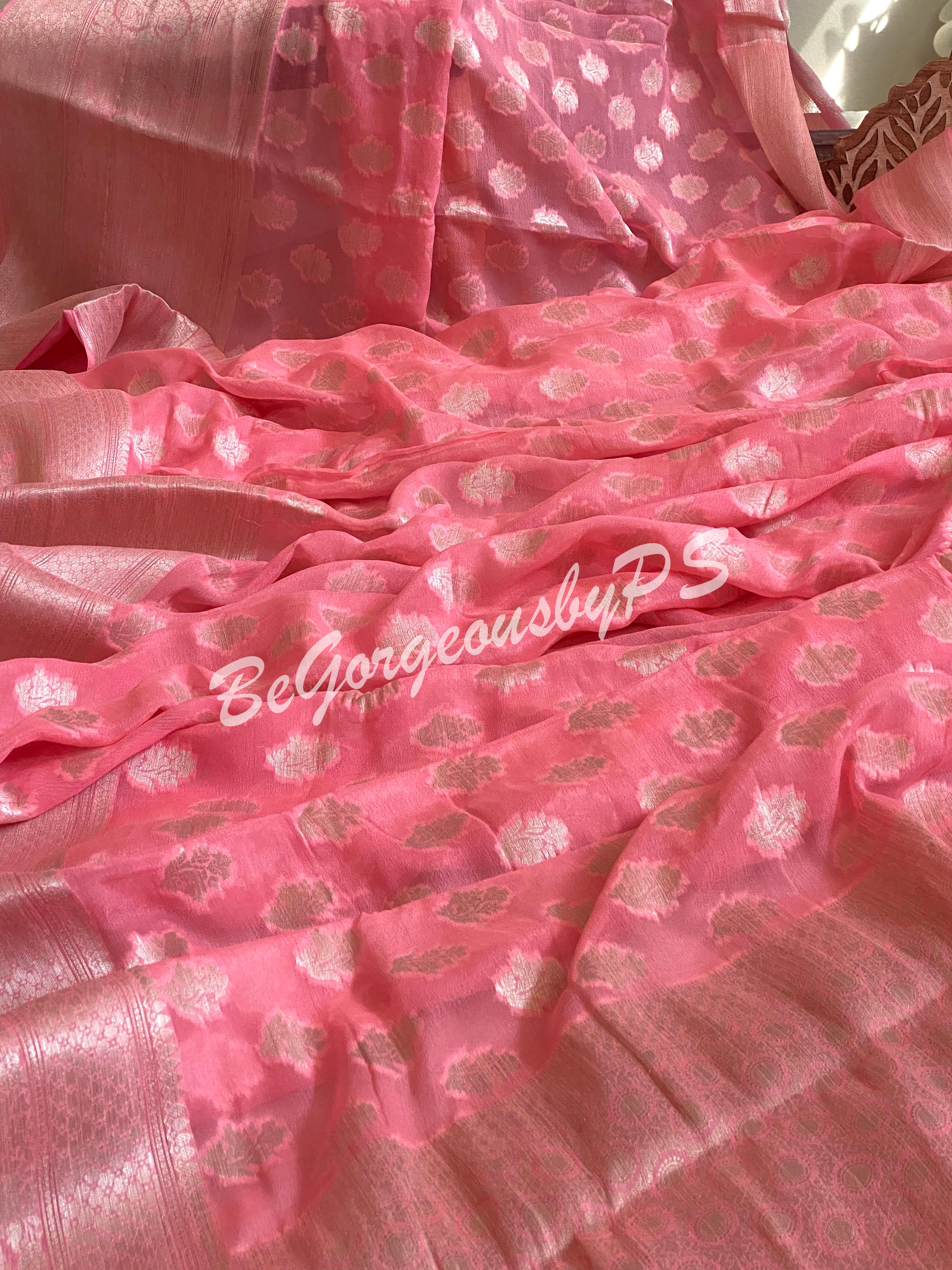 Khaddi georgette banarasi saree