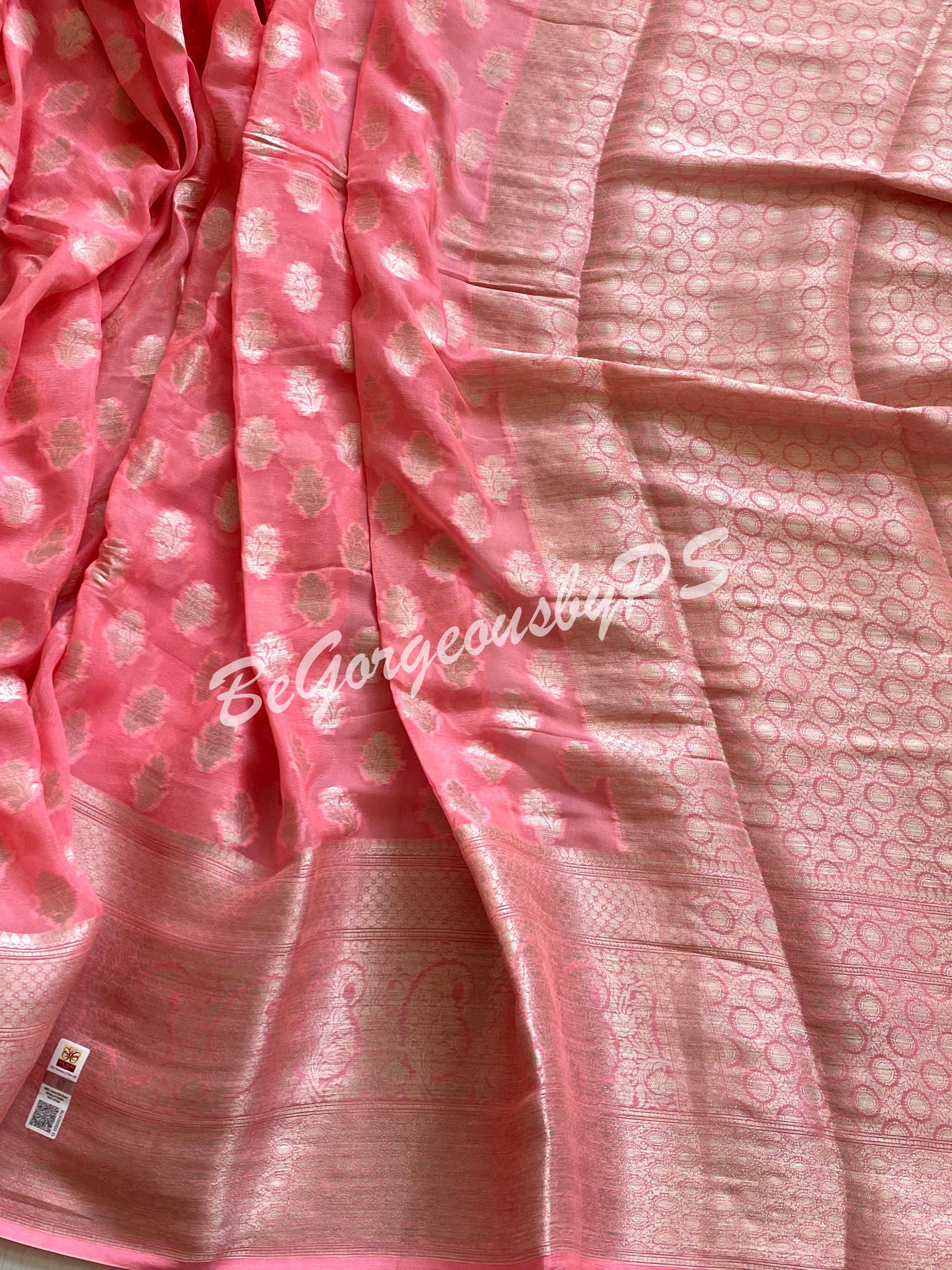 Khaddi georgette banarasi saree