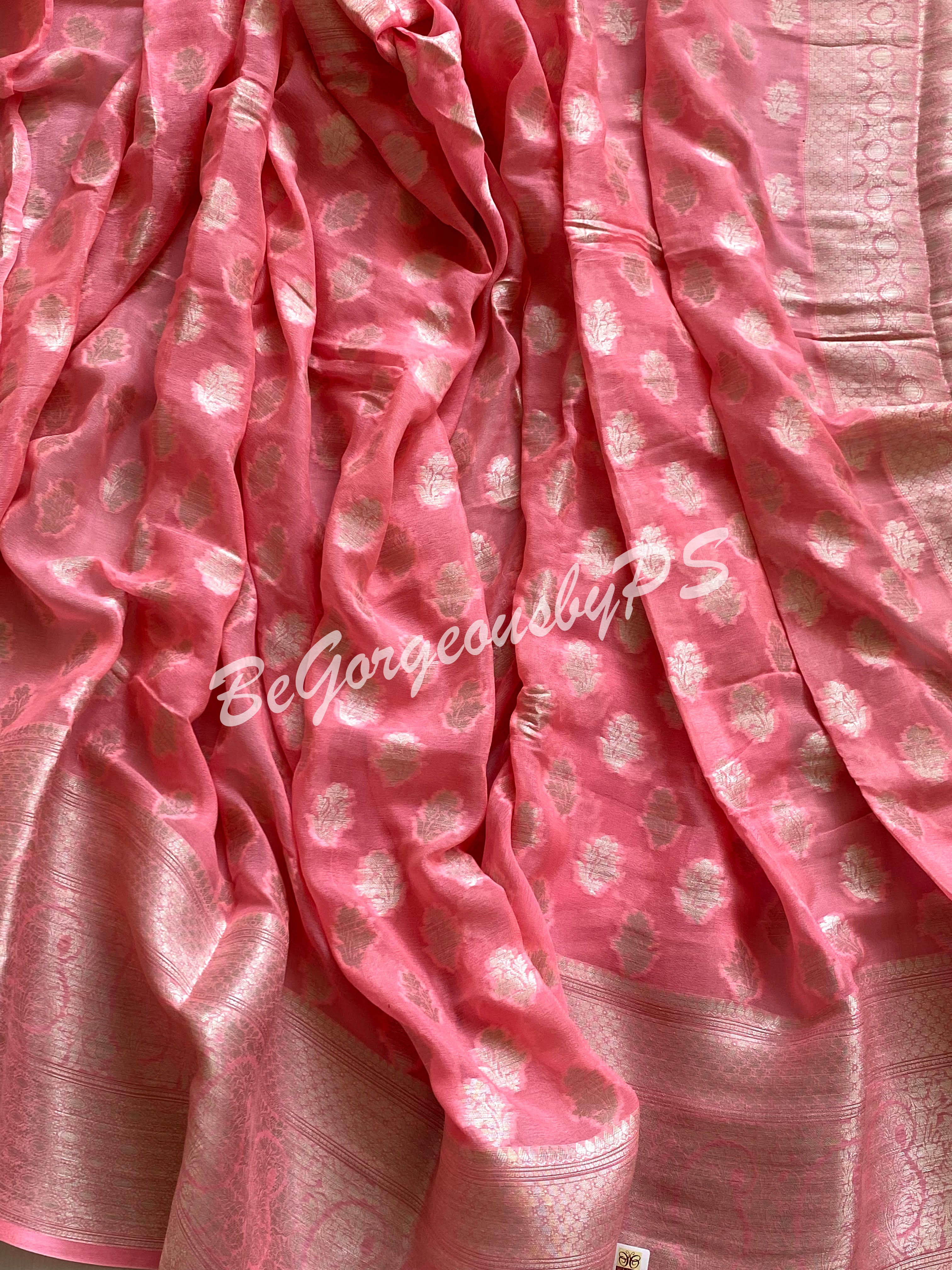 Khaddi georgette banarasi saree