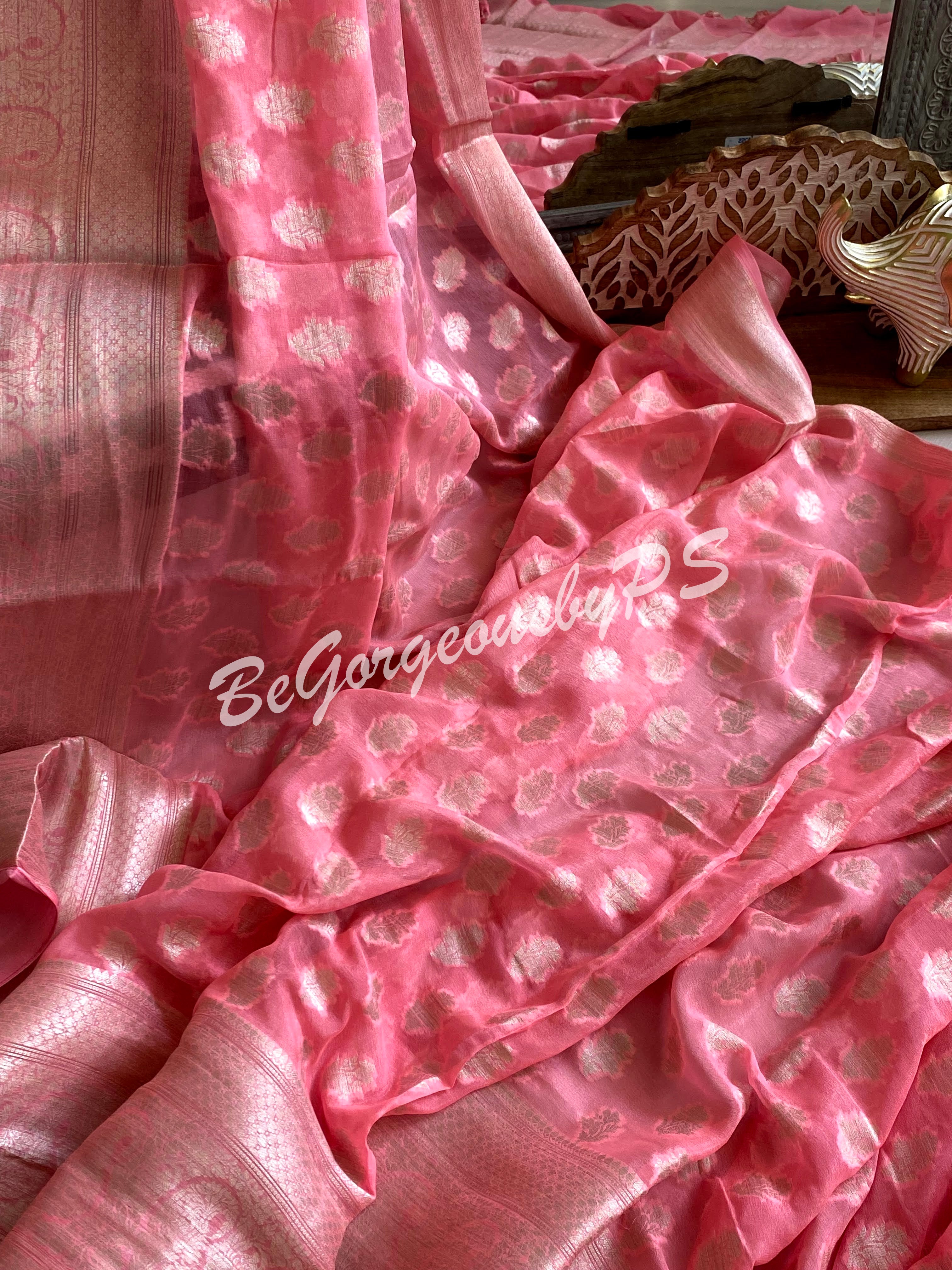 Khaddi georgette banarasi saree