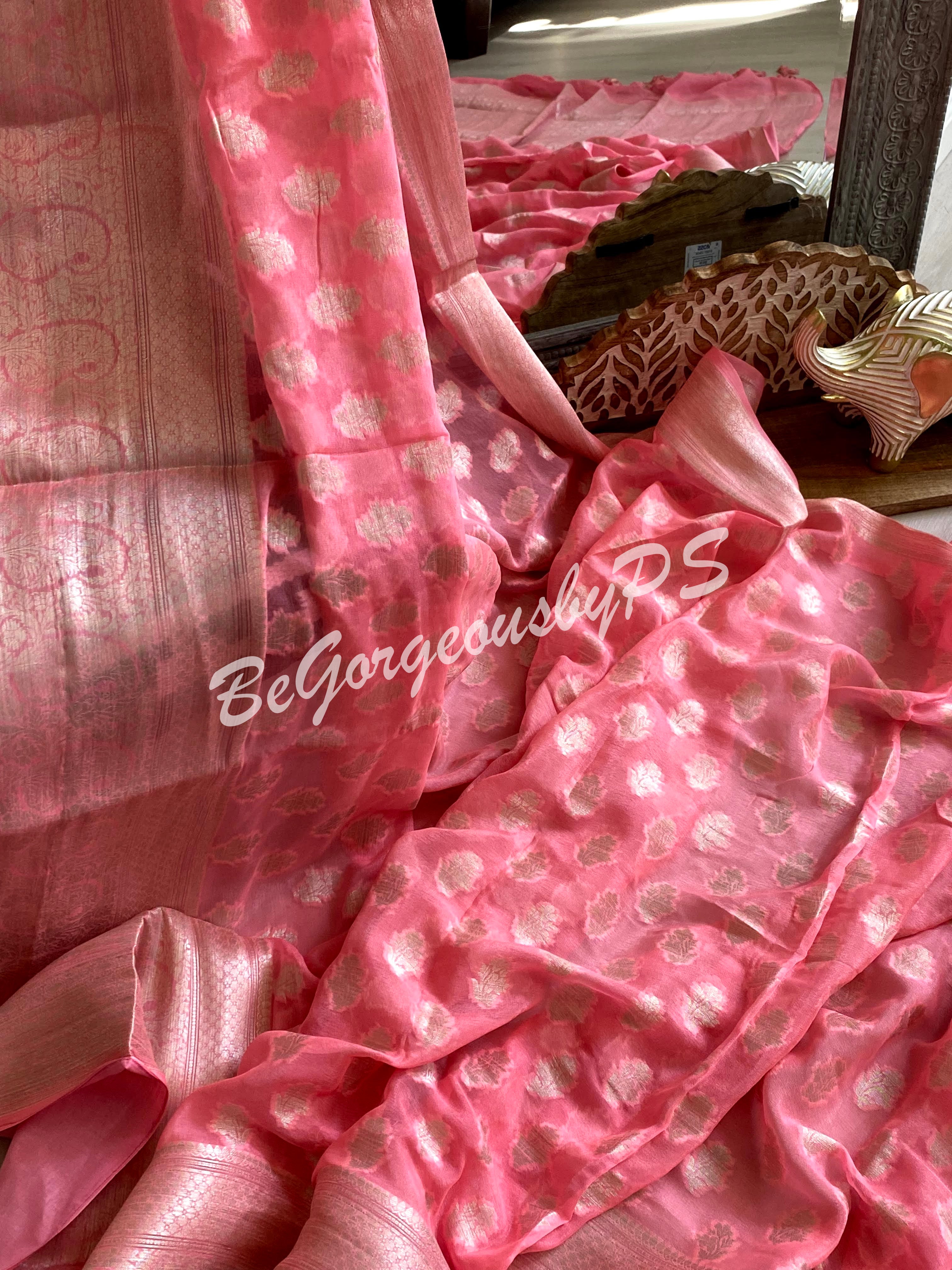 Khaddi georgette banarasi saree