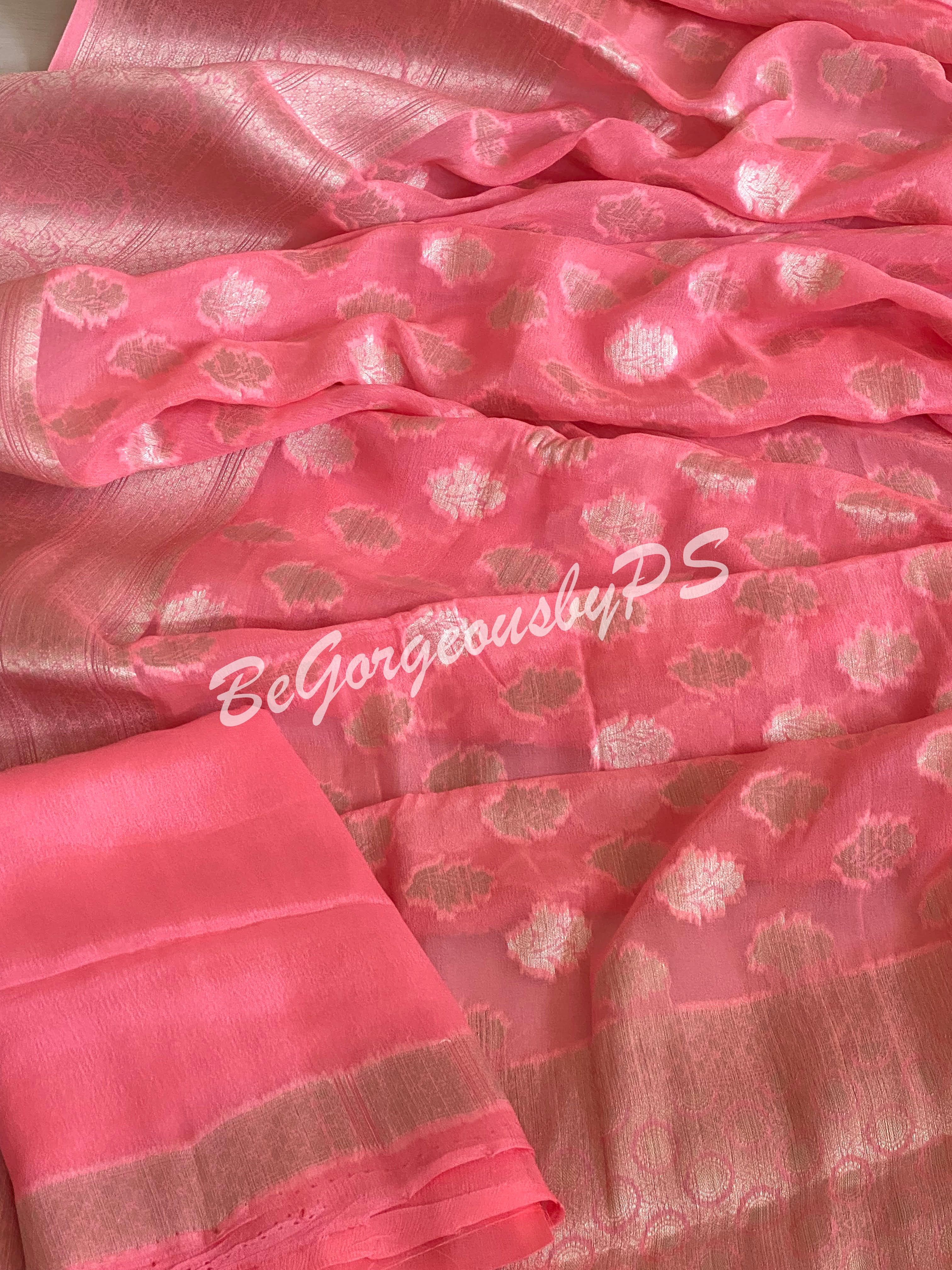 Khaddi georgette banarasi saree