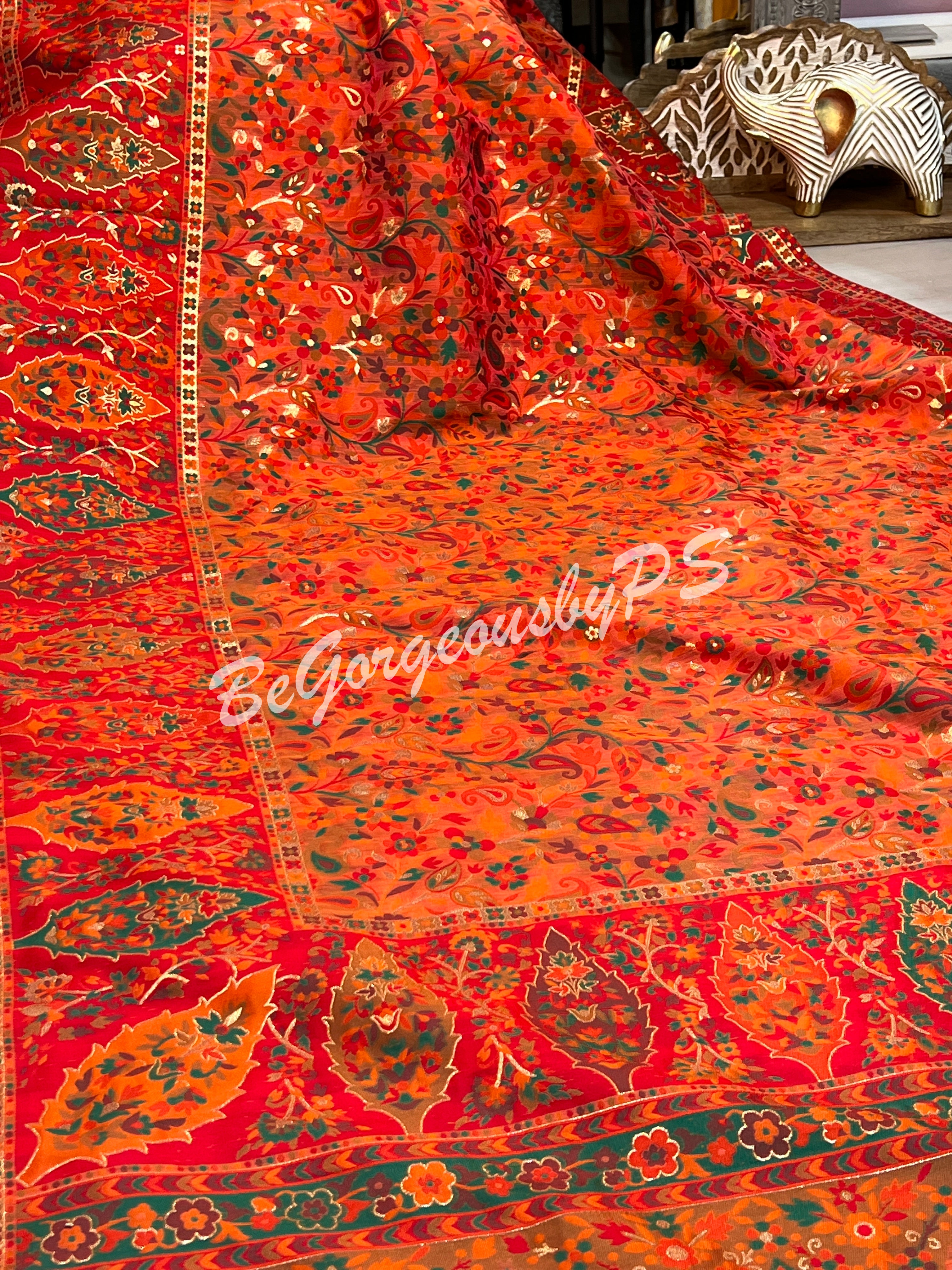 KASHMIRI KANI ORANGE SA-KAS-KAN-OR106
