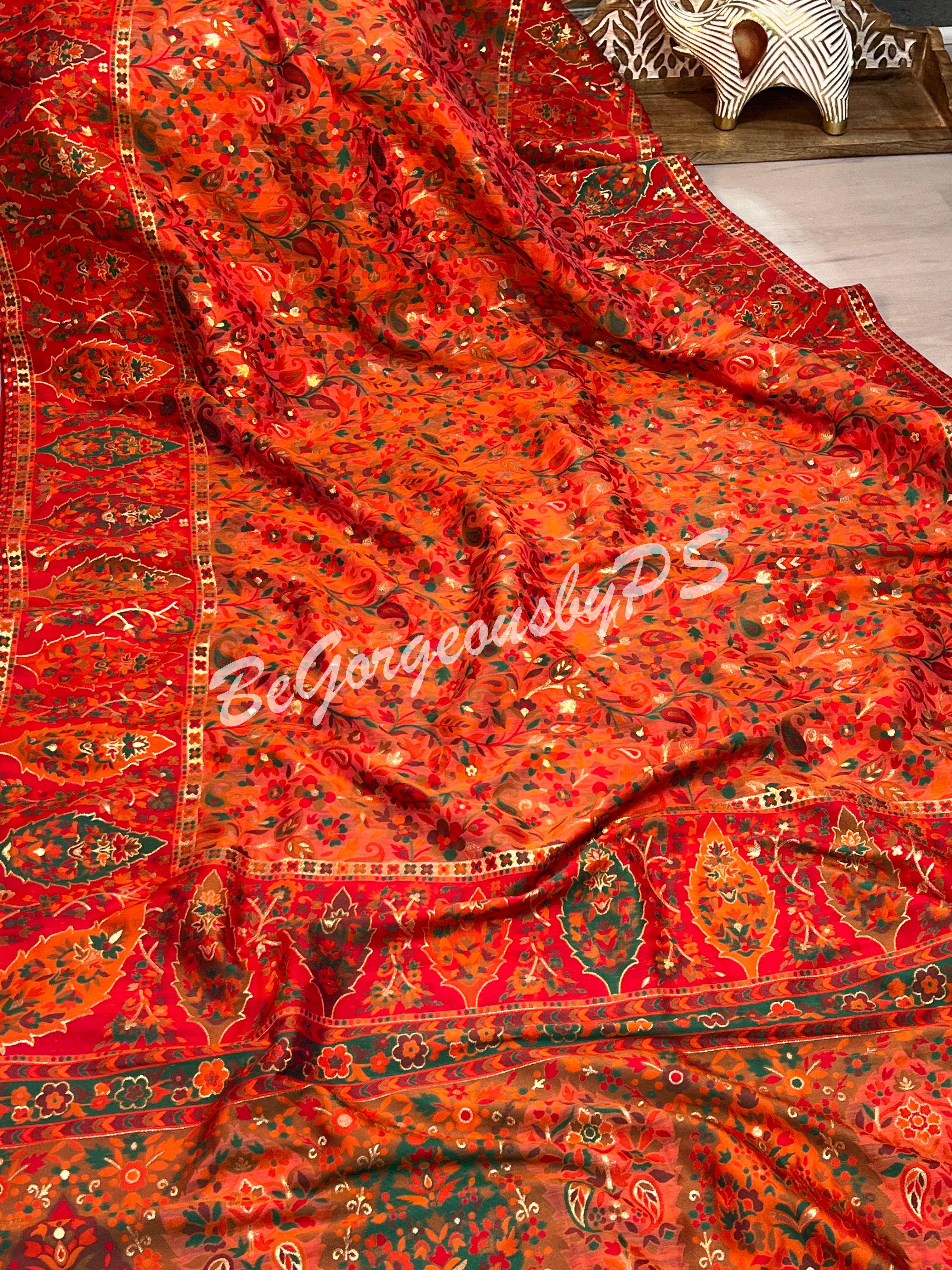 KASHMIRI KANI ORANGE SA-KAS-KAN-OR106