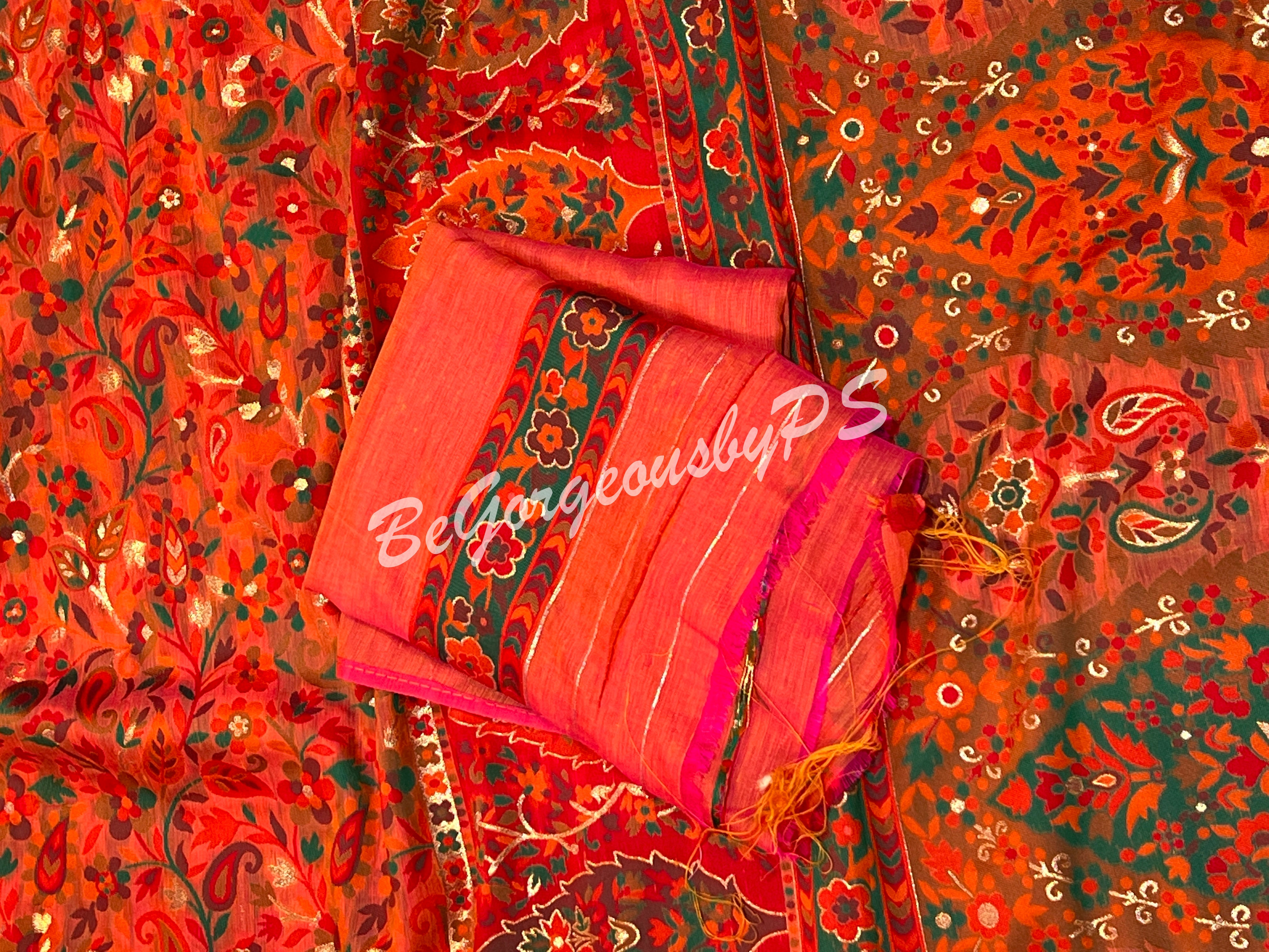 KASHMIRI KANI ORANGE SA-KAS-KAN-OR106