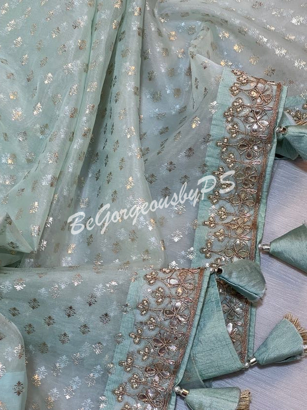 ORGANZA GOTA BLUE