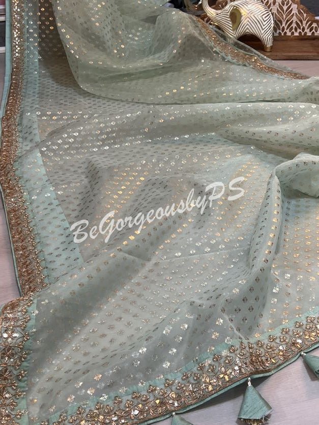 ORGANZA GOTA BLUE