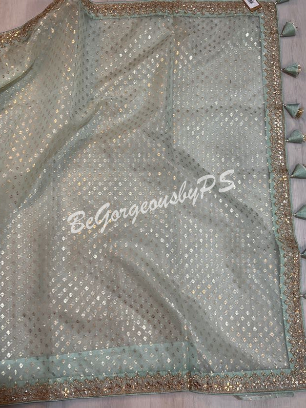 ORGANZA GOTA BLUE