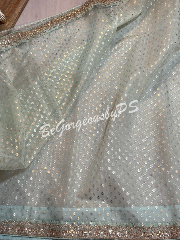 ORGANZA GOTA BLUE