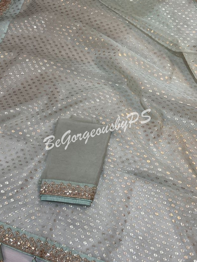 ORGANZA GOTA BLUE