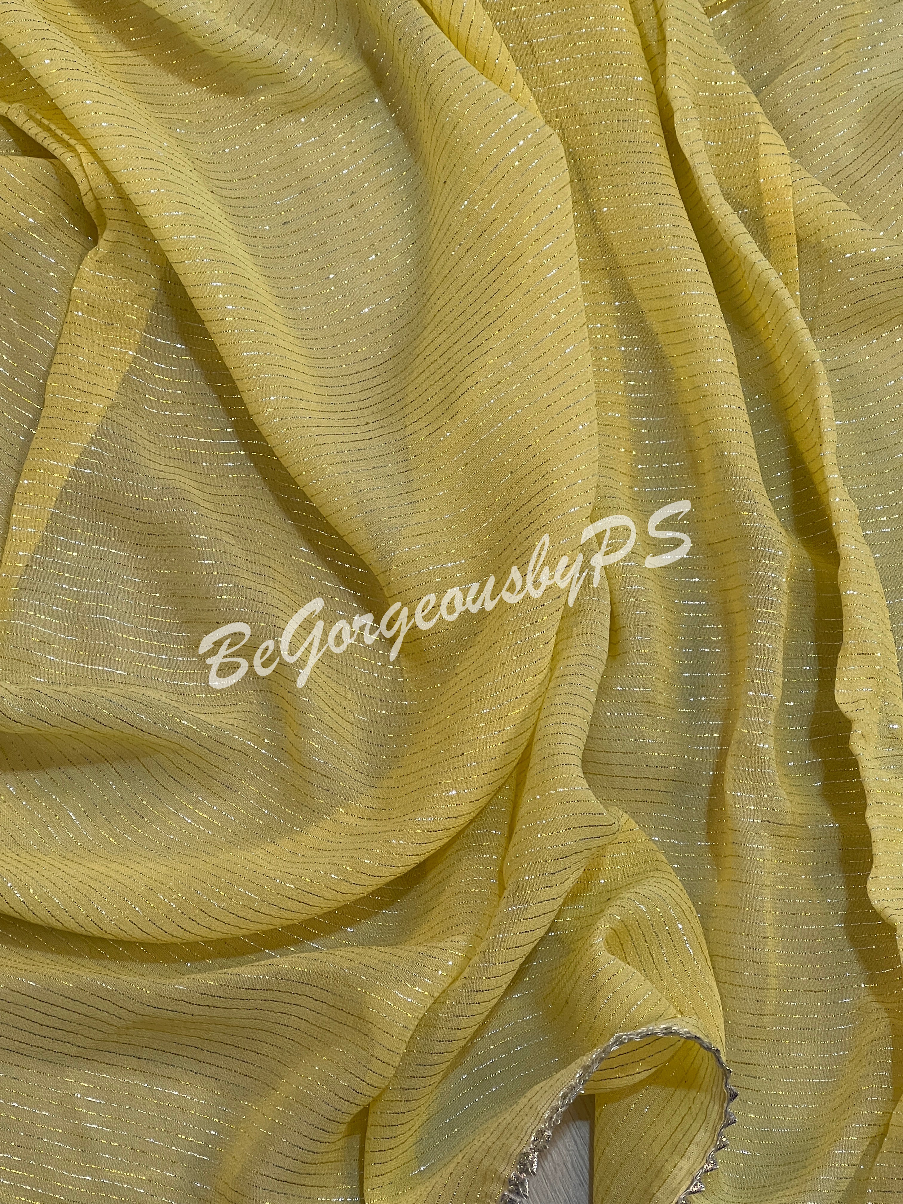 GEORGETTE DESIGNER YELLOW SA-GEO-DES-YE115
