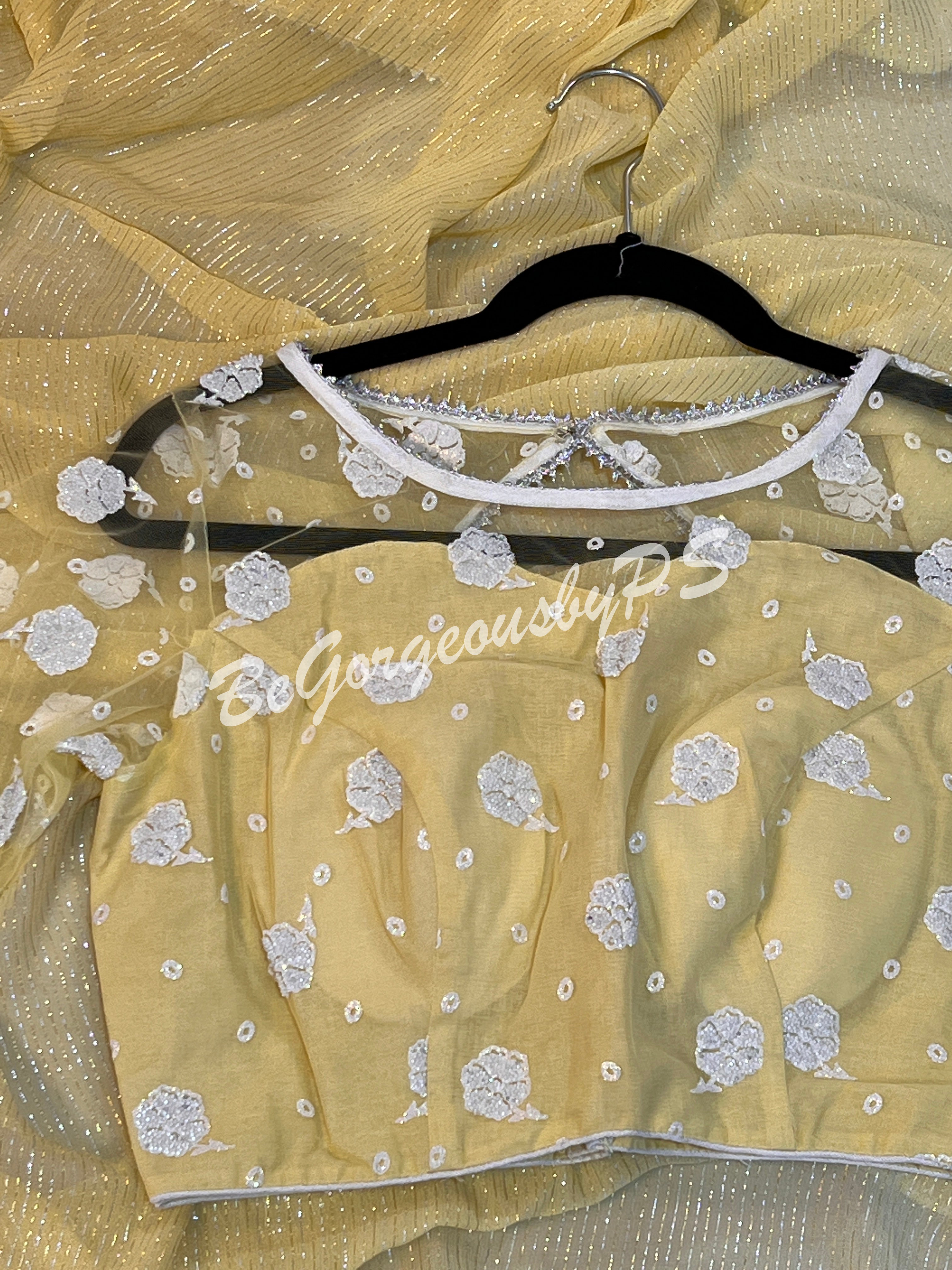 GEORGETTE DESIGNER YELLOW SA-GEO-DES-YE115