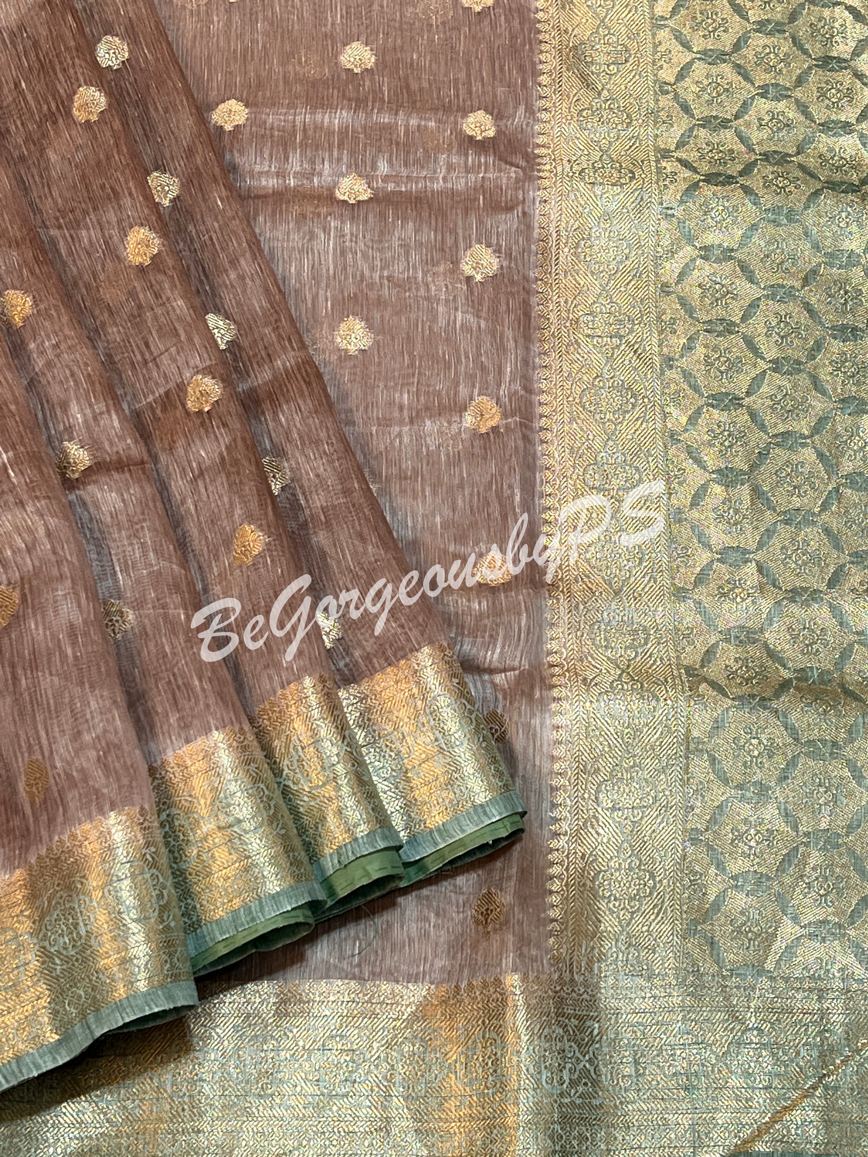 JAMDANI SILK CONTRAST BORDER SAREE
